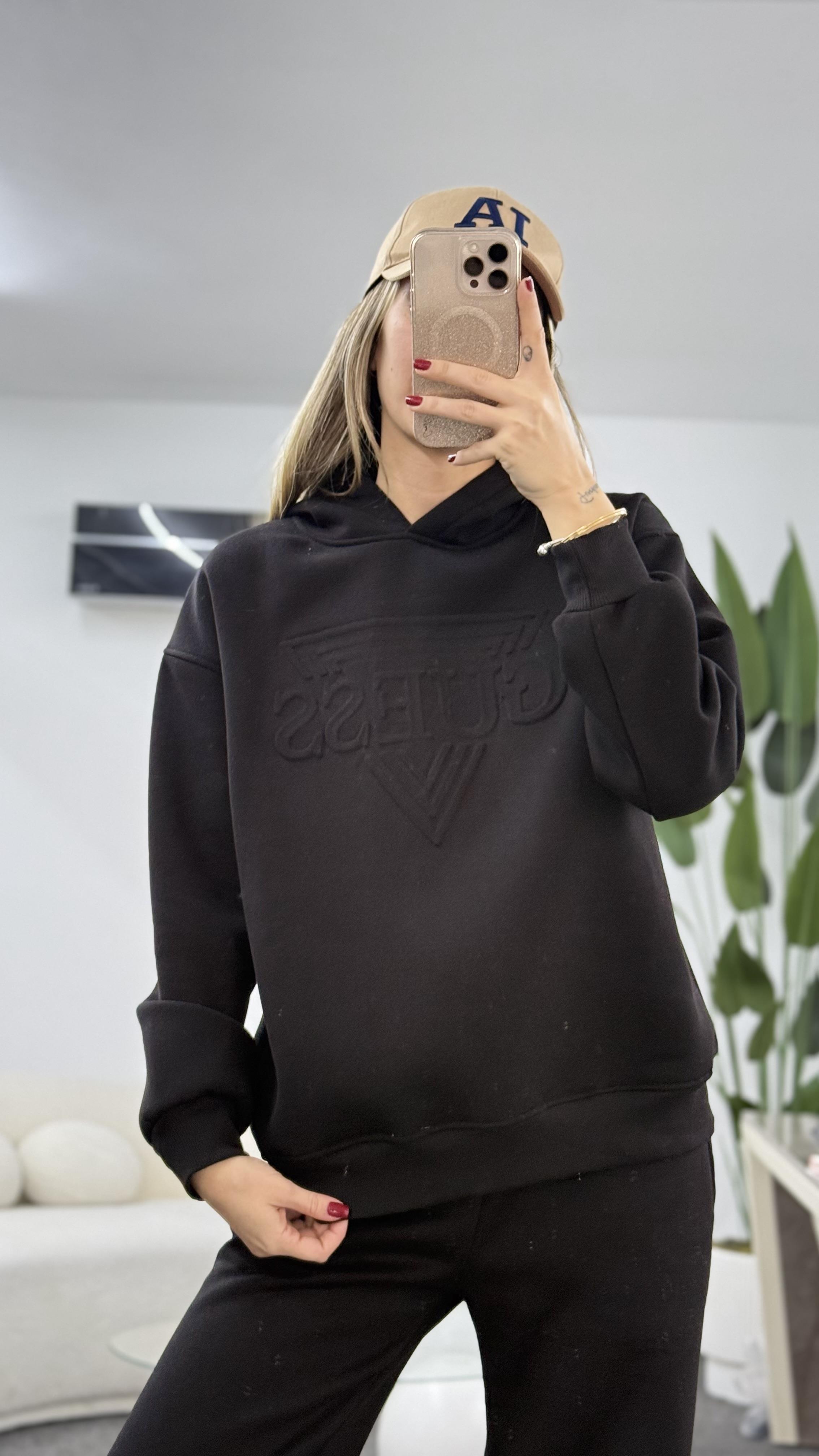 MİNSY SİYAH SWEATSHIRT