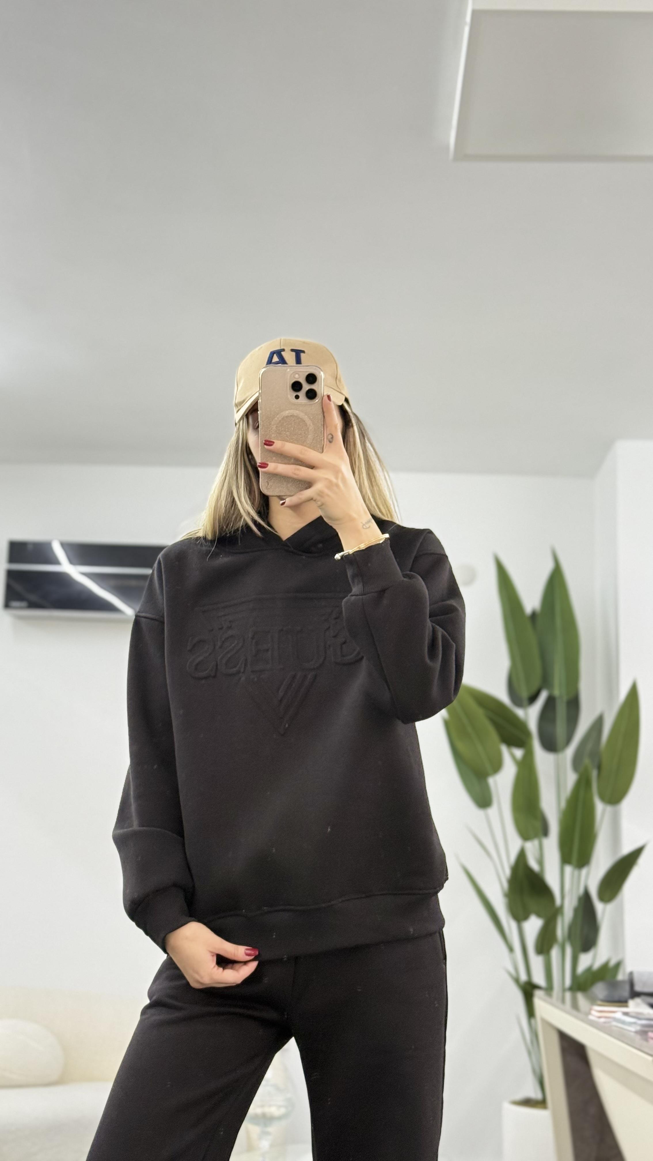 MİNSY SİYAH SWEATSHIRT