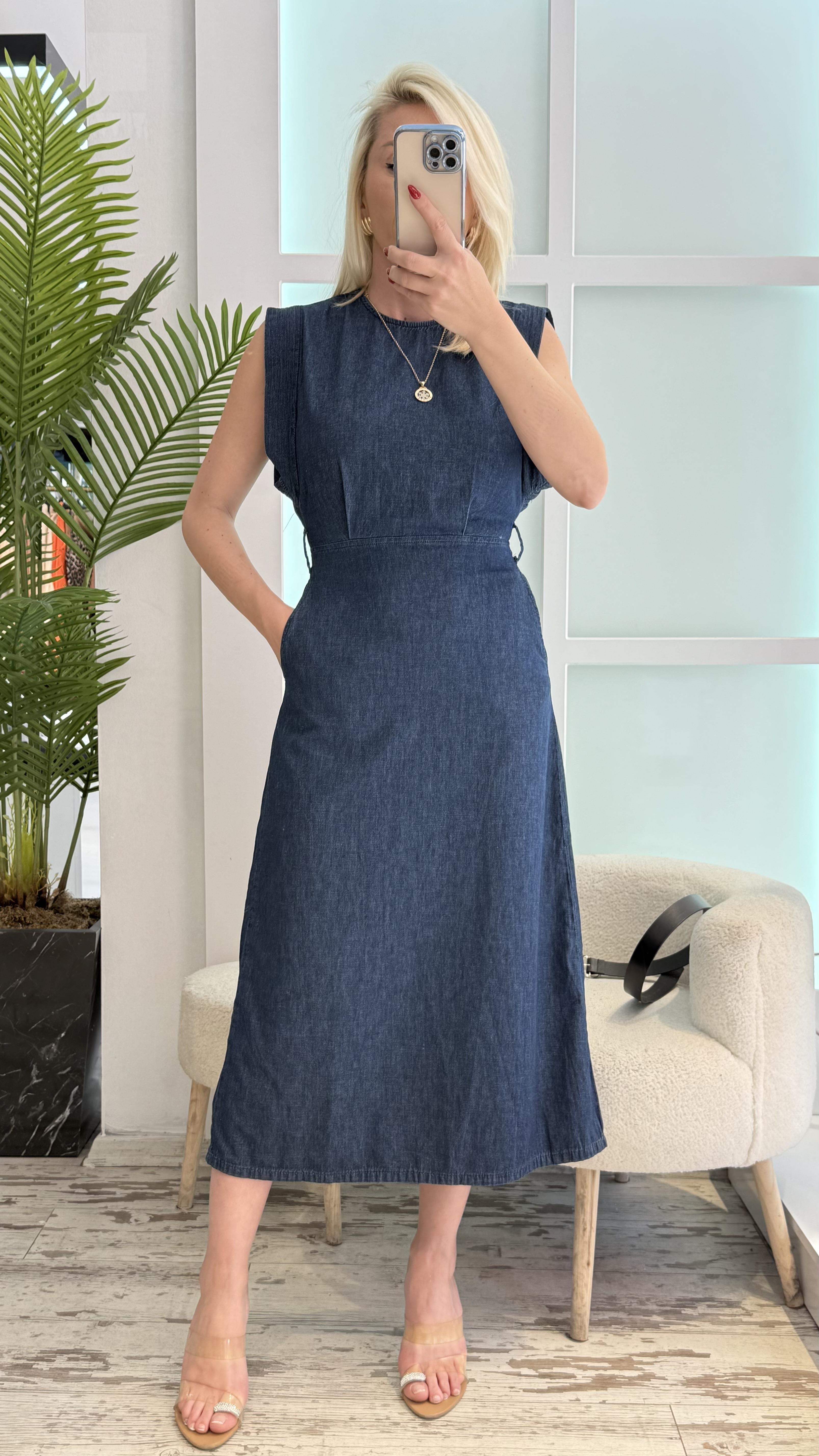 MİSHA SIRT DEKOLTELİ ELBİSE