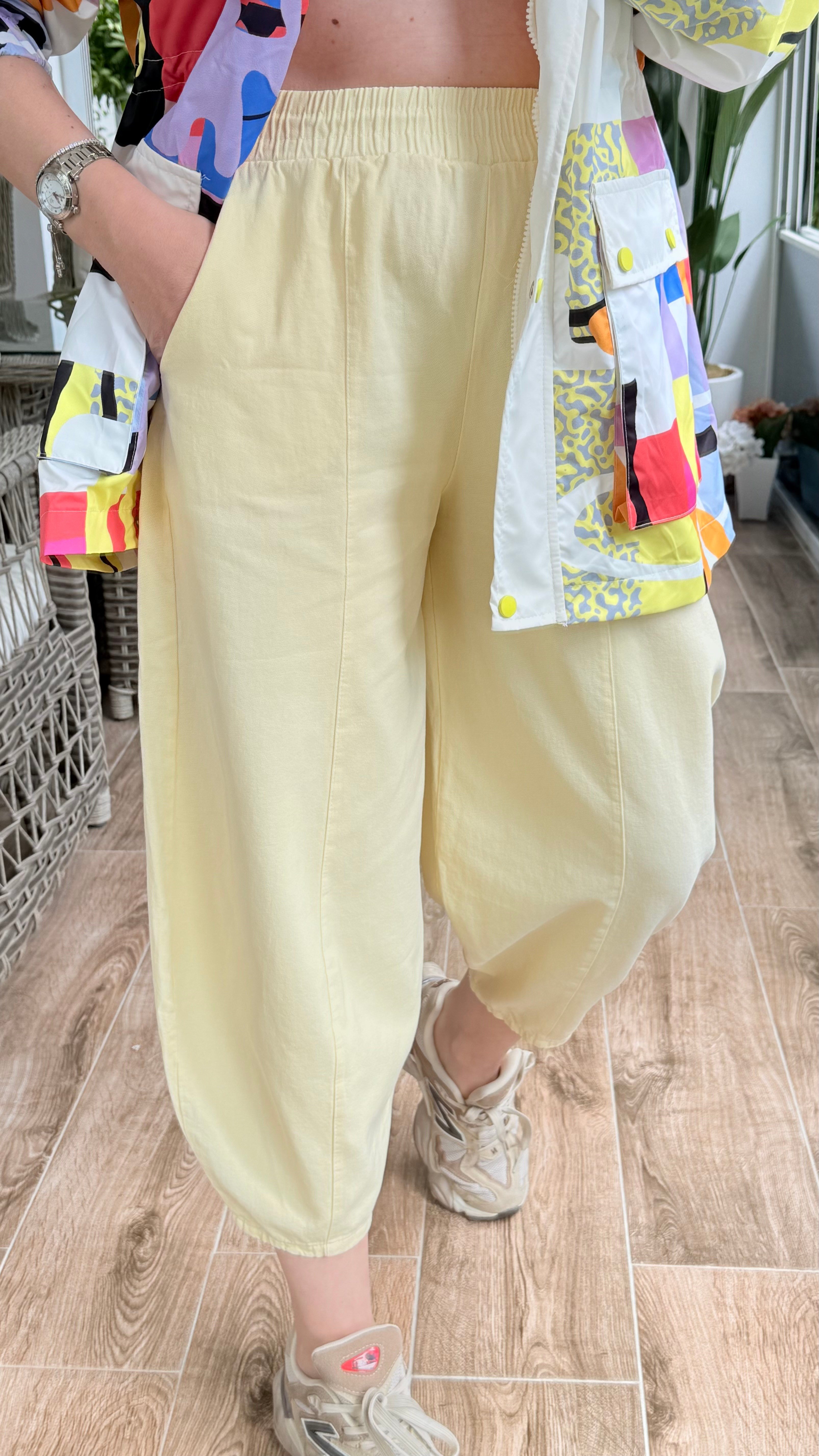 NERİS SARI ŞALVAR PANTOLON