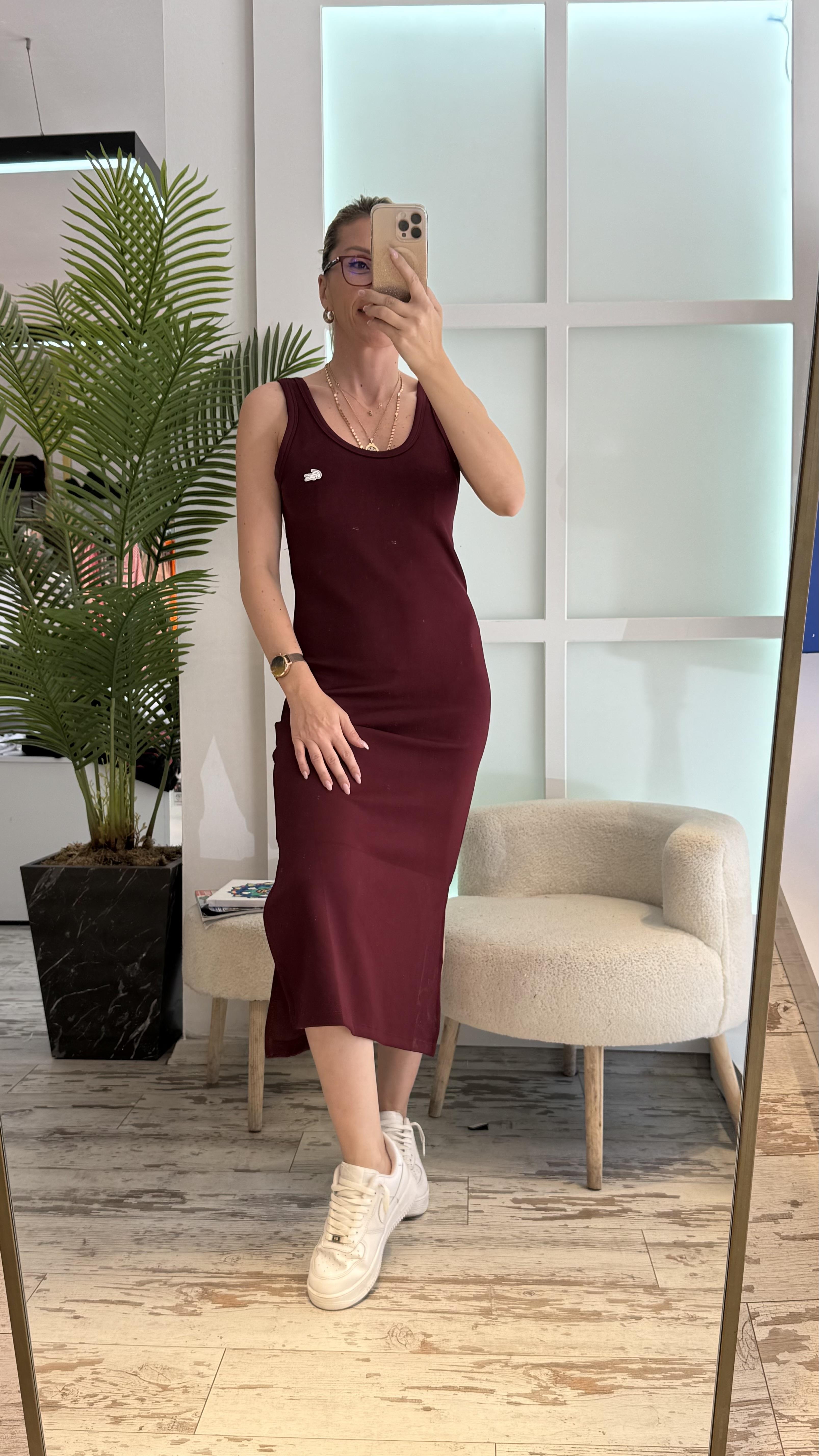 OPHELİA BORDO ELBİSE