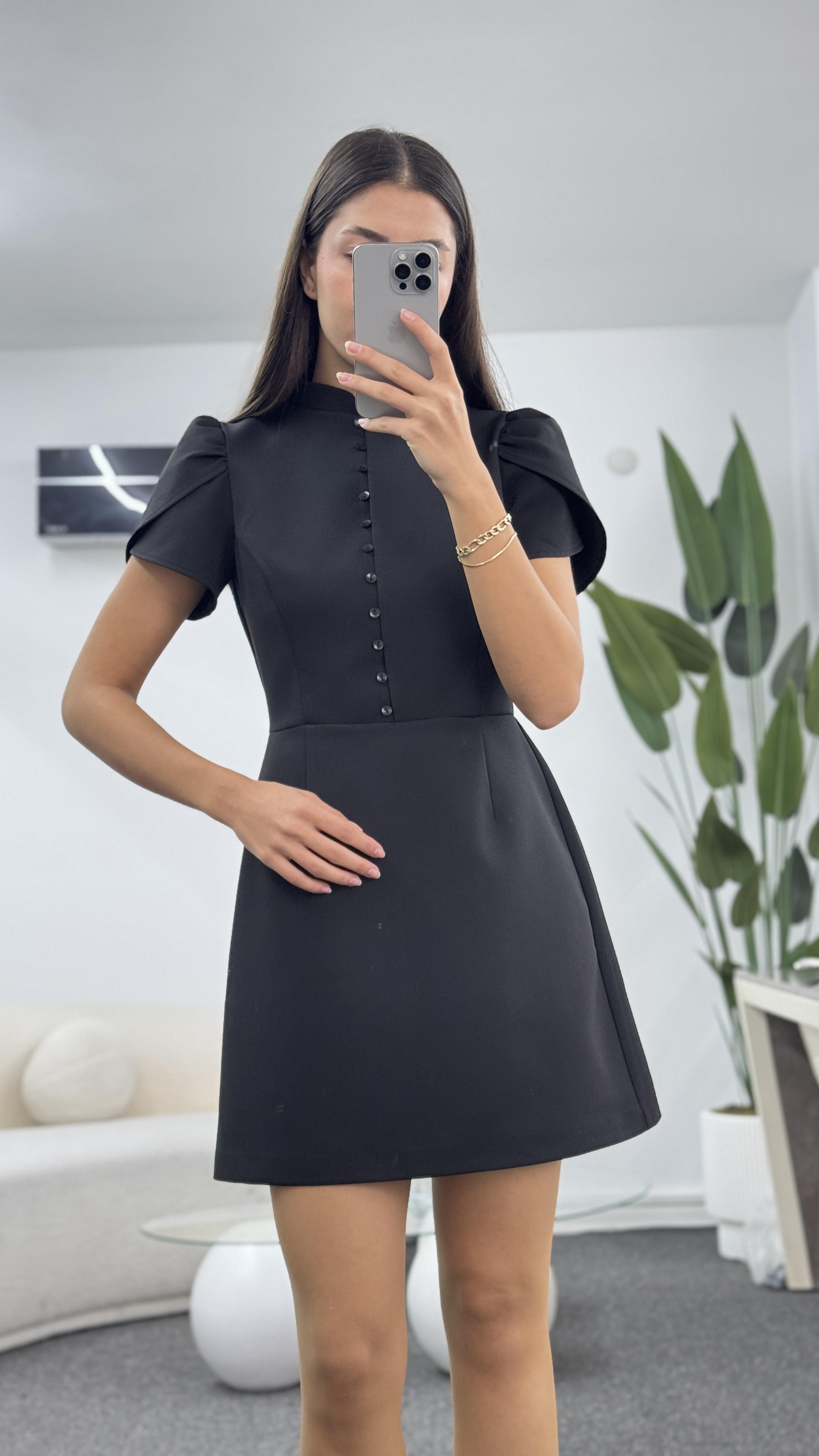 PERLA SİYAH ELBİSE