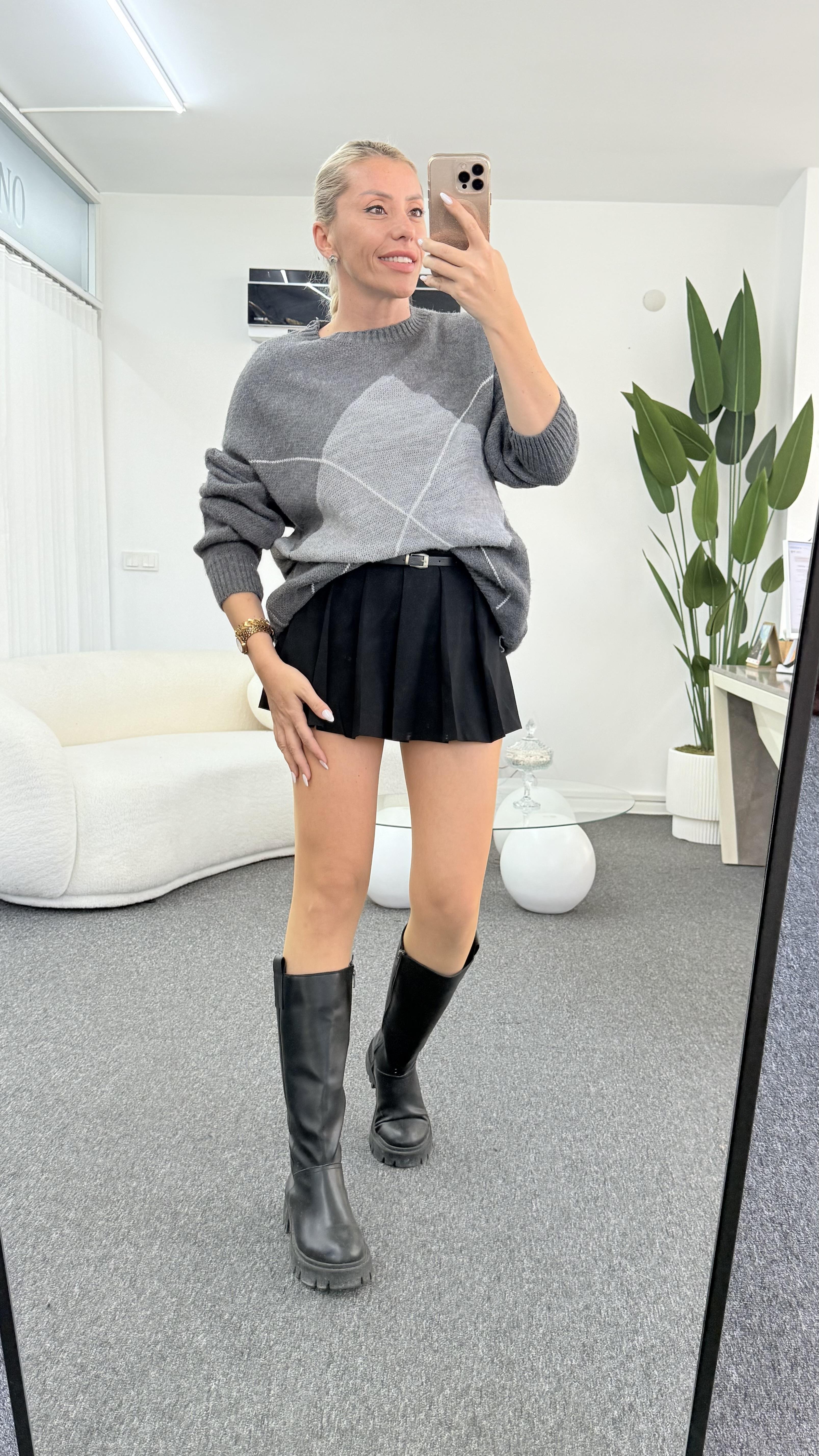 PEROLAS GRİ TRİKO KAZAK