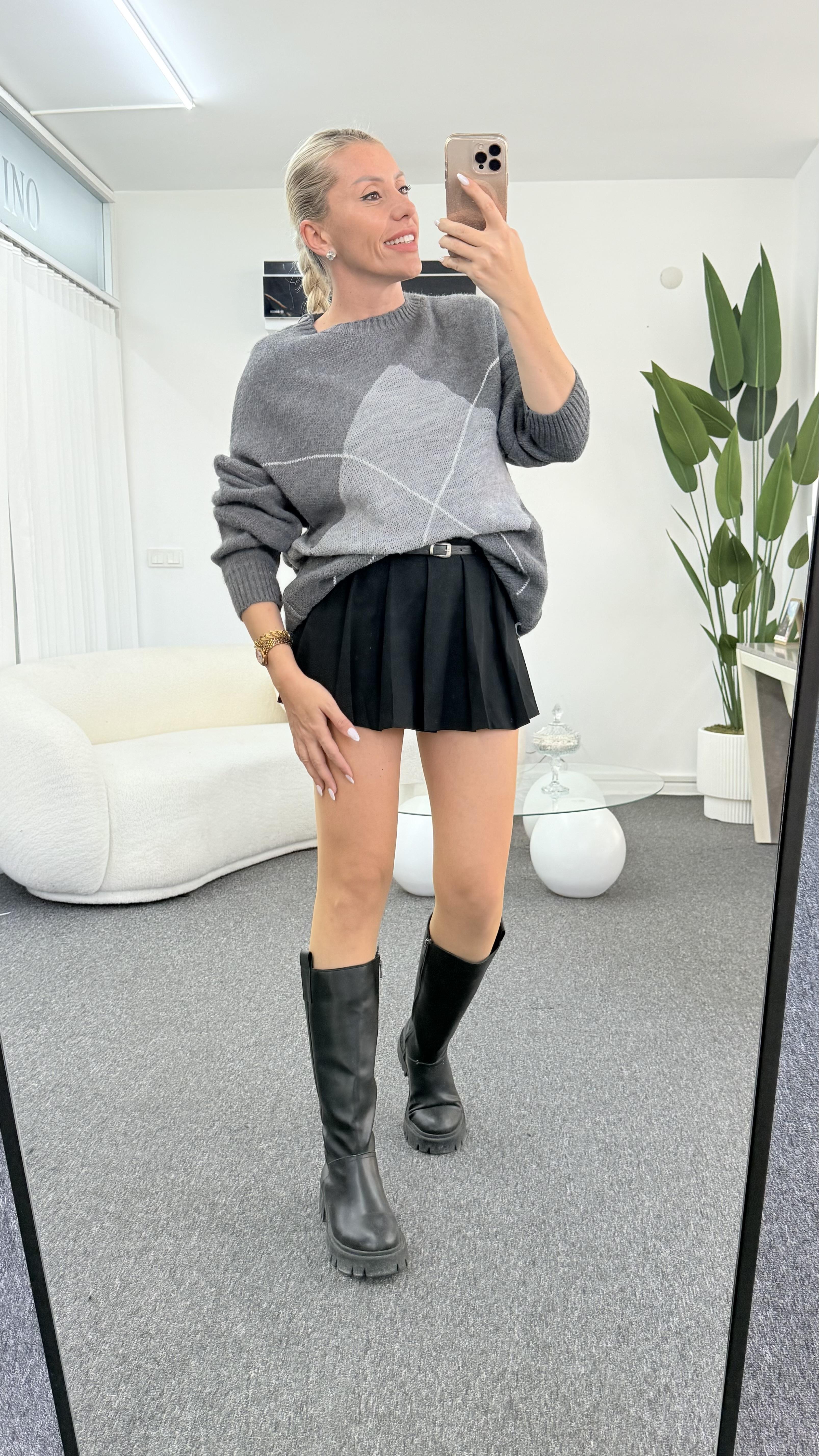 PEROLAS GRİ TRİKO KAZAK