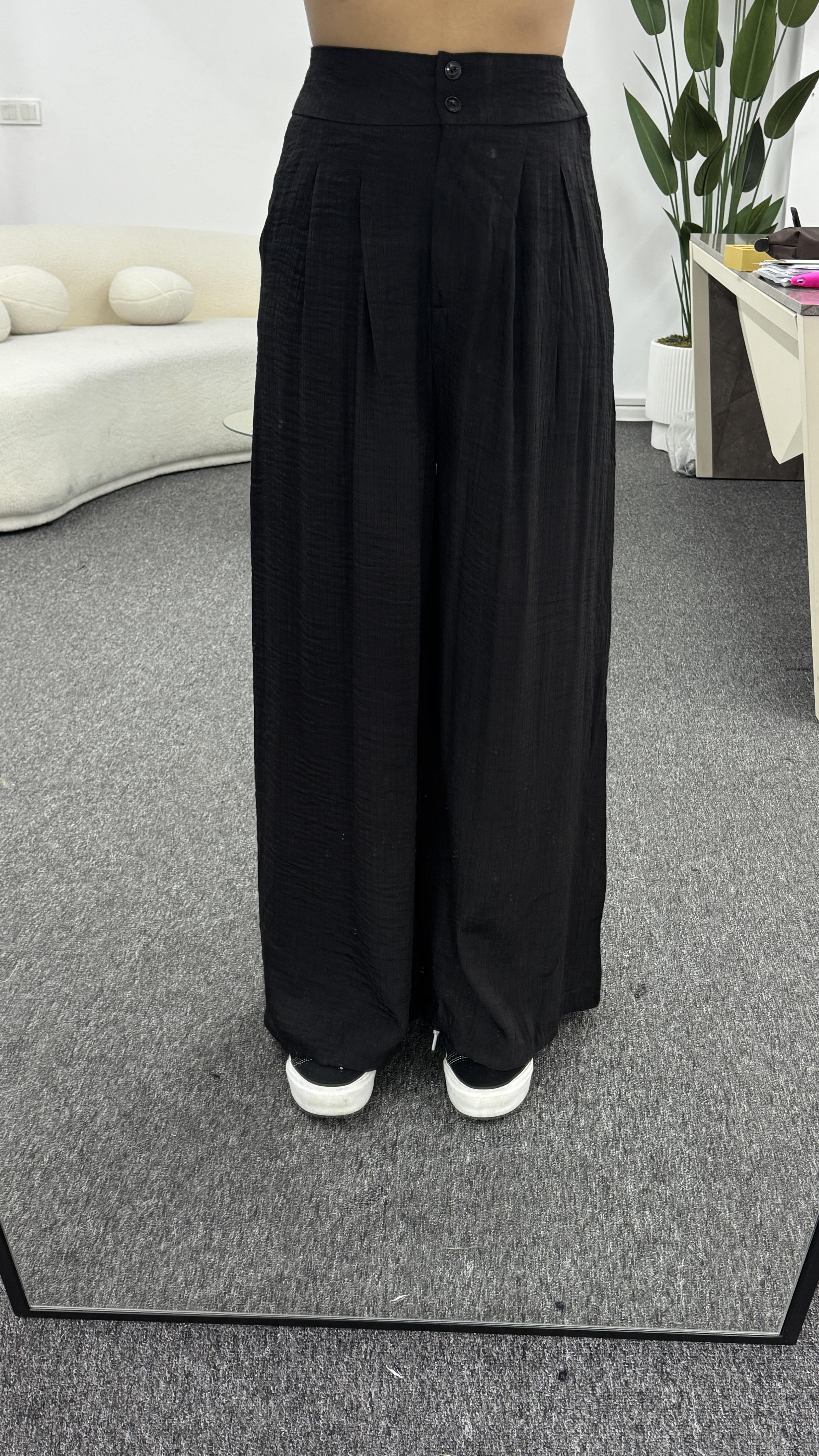 POLYN SİYAH PALAZZO PANTALON 