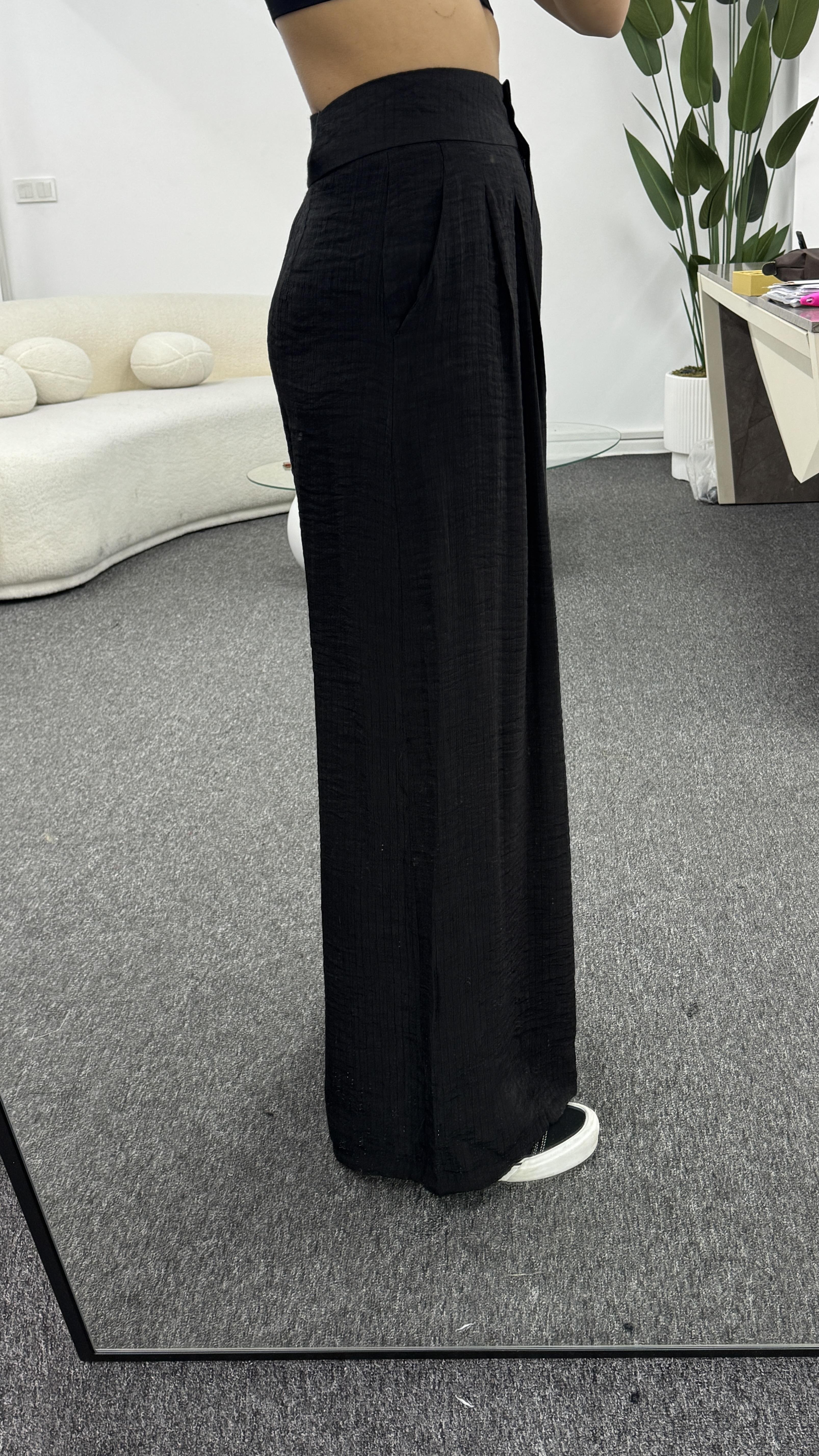 POLYN SİYAH PALAZZO PANTALON 