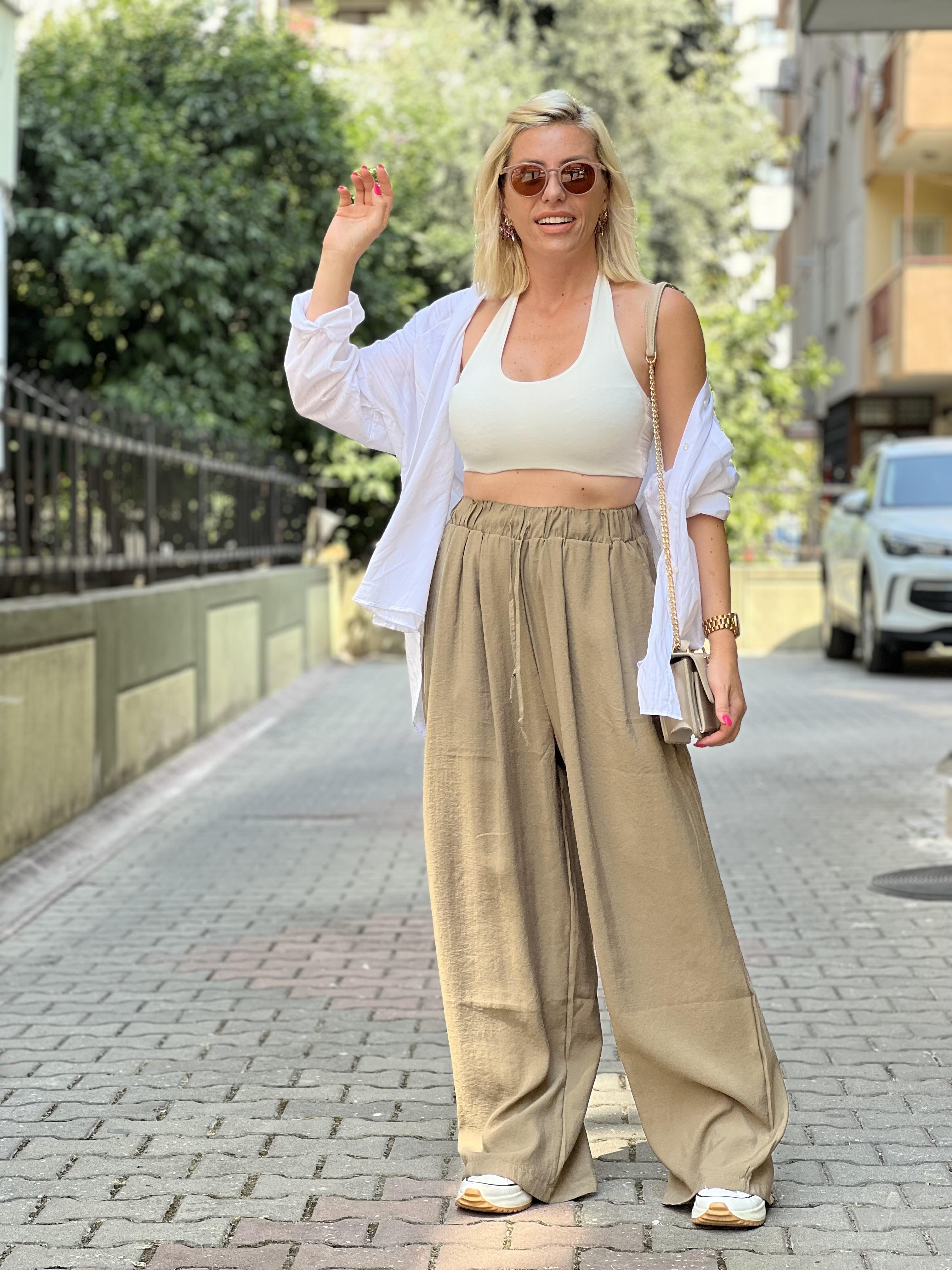 POO YEŞİL BOL PANTOLON 