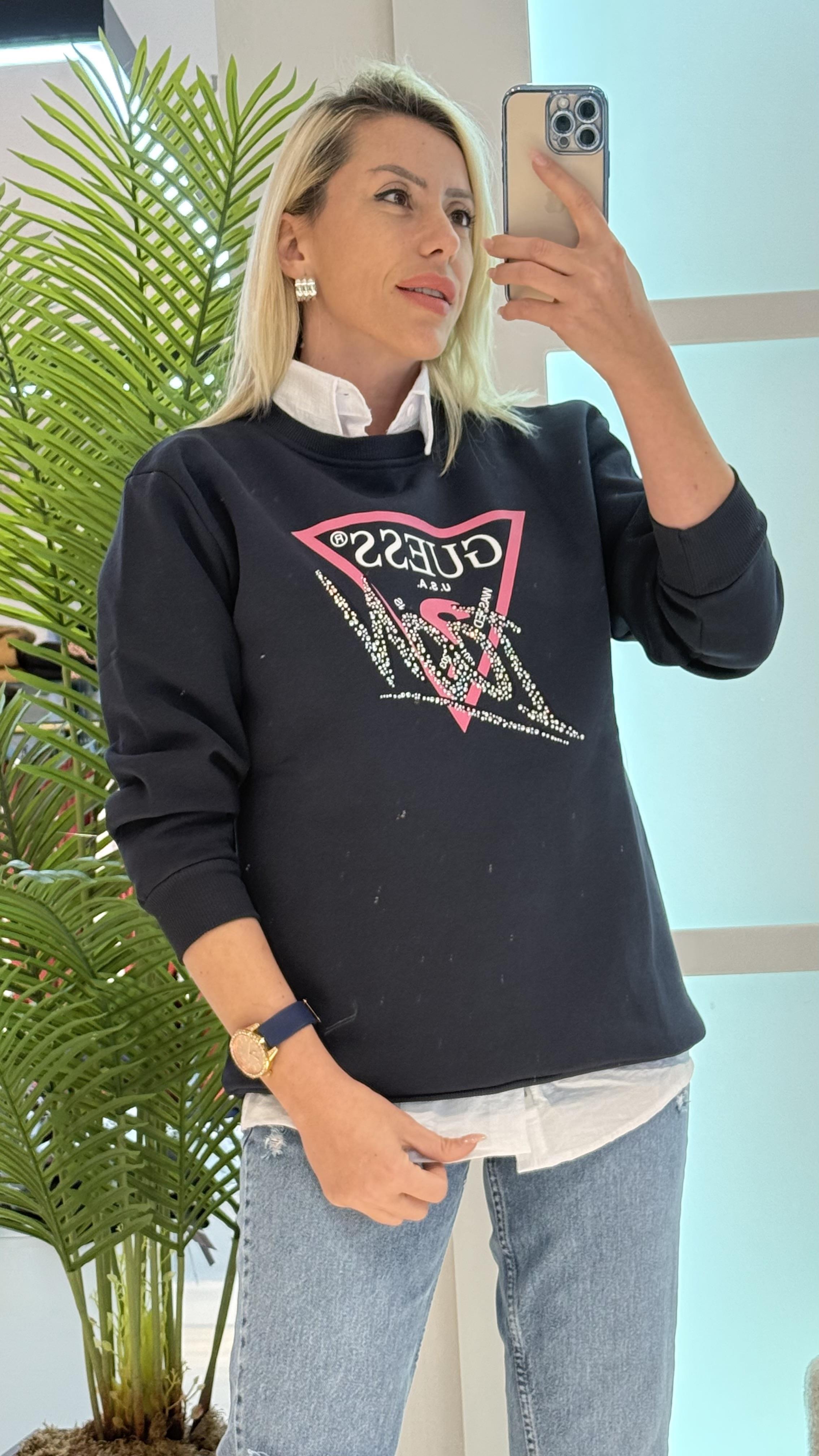 POPLY ANTRASİT TAŞLI SWEAT