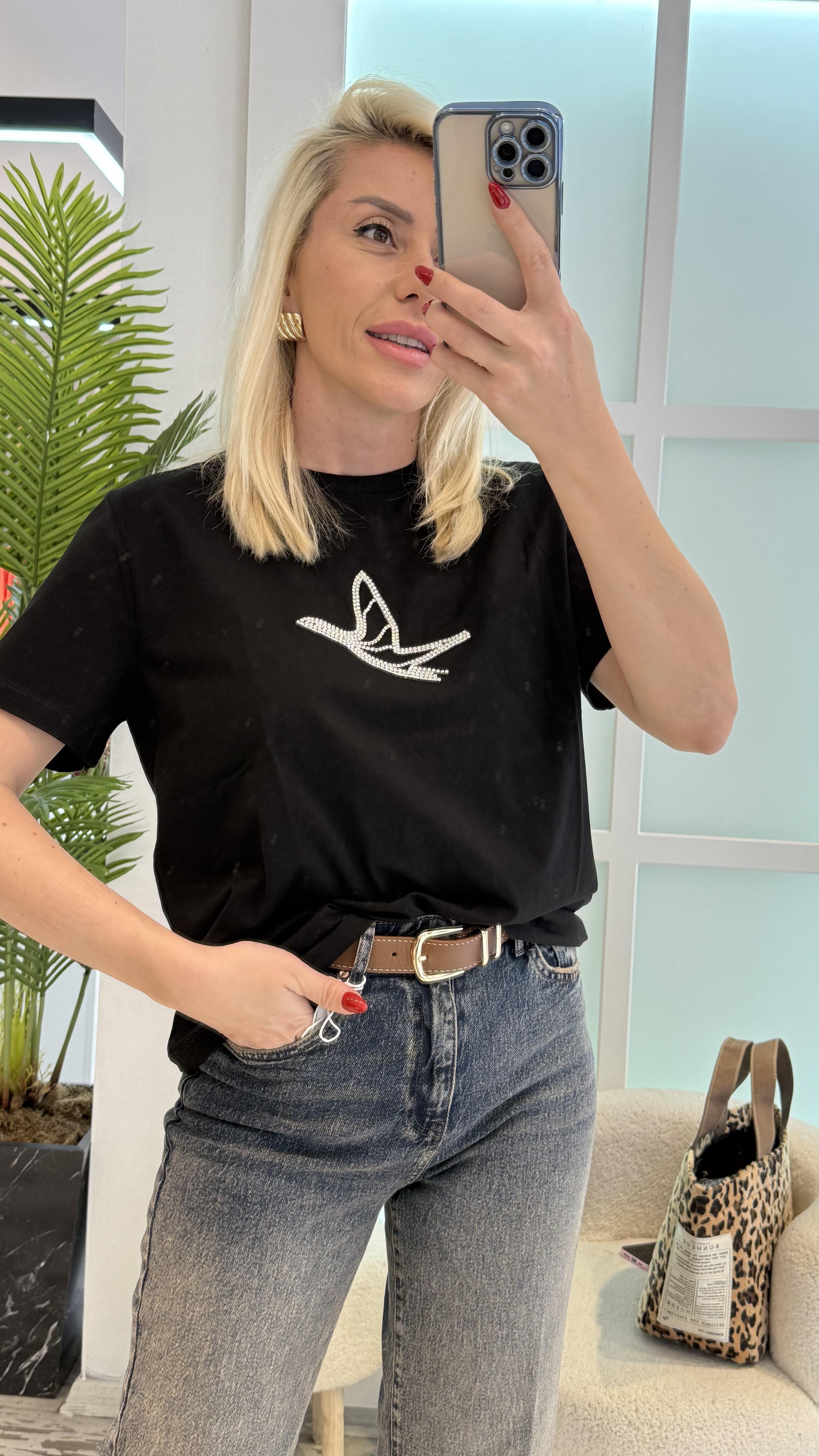 RANCY SİYAH TSHIRT