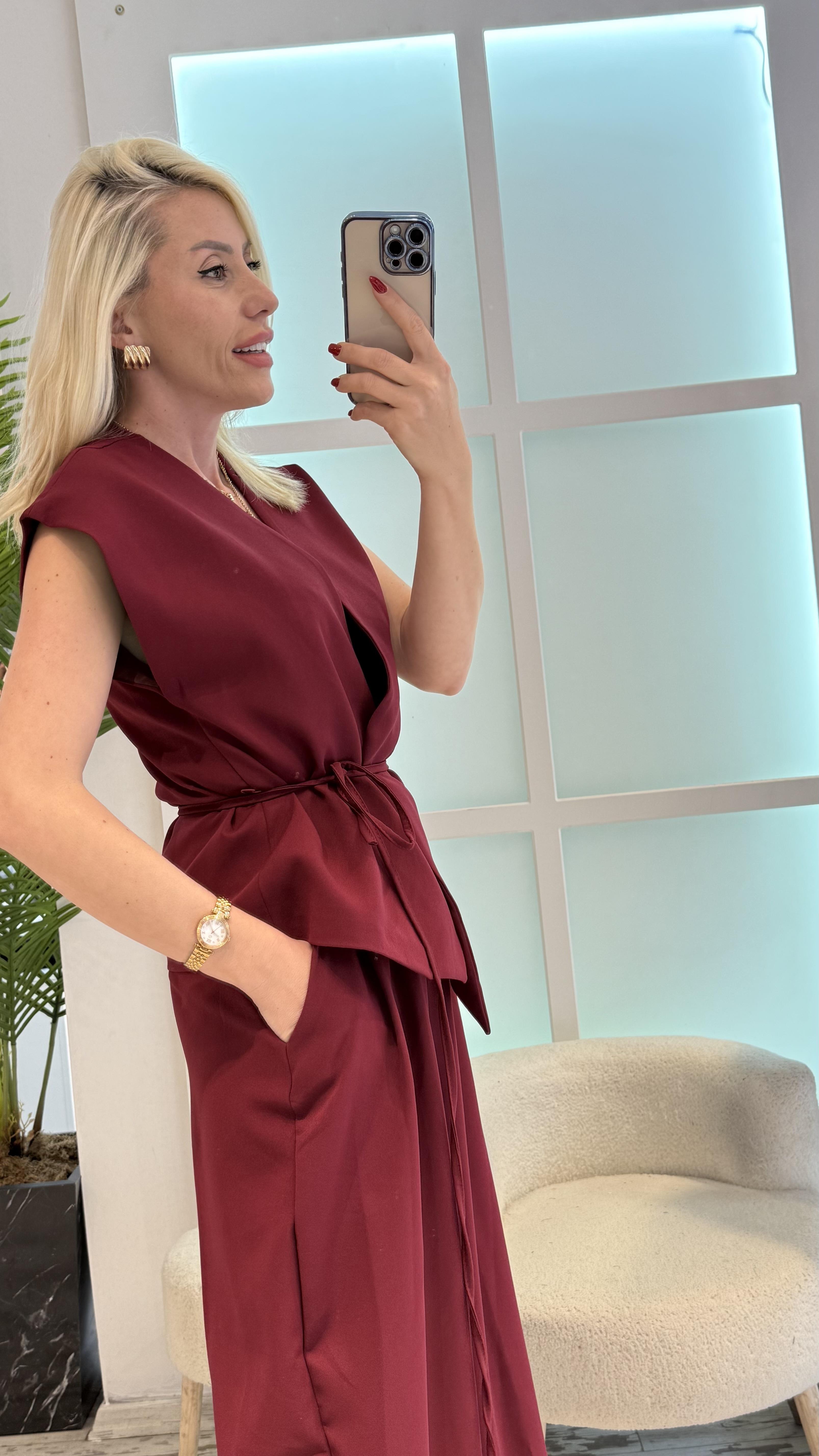 RASA BORDO YELEKLİ TAKIM