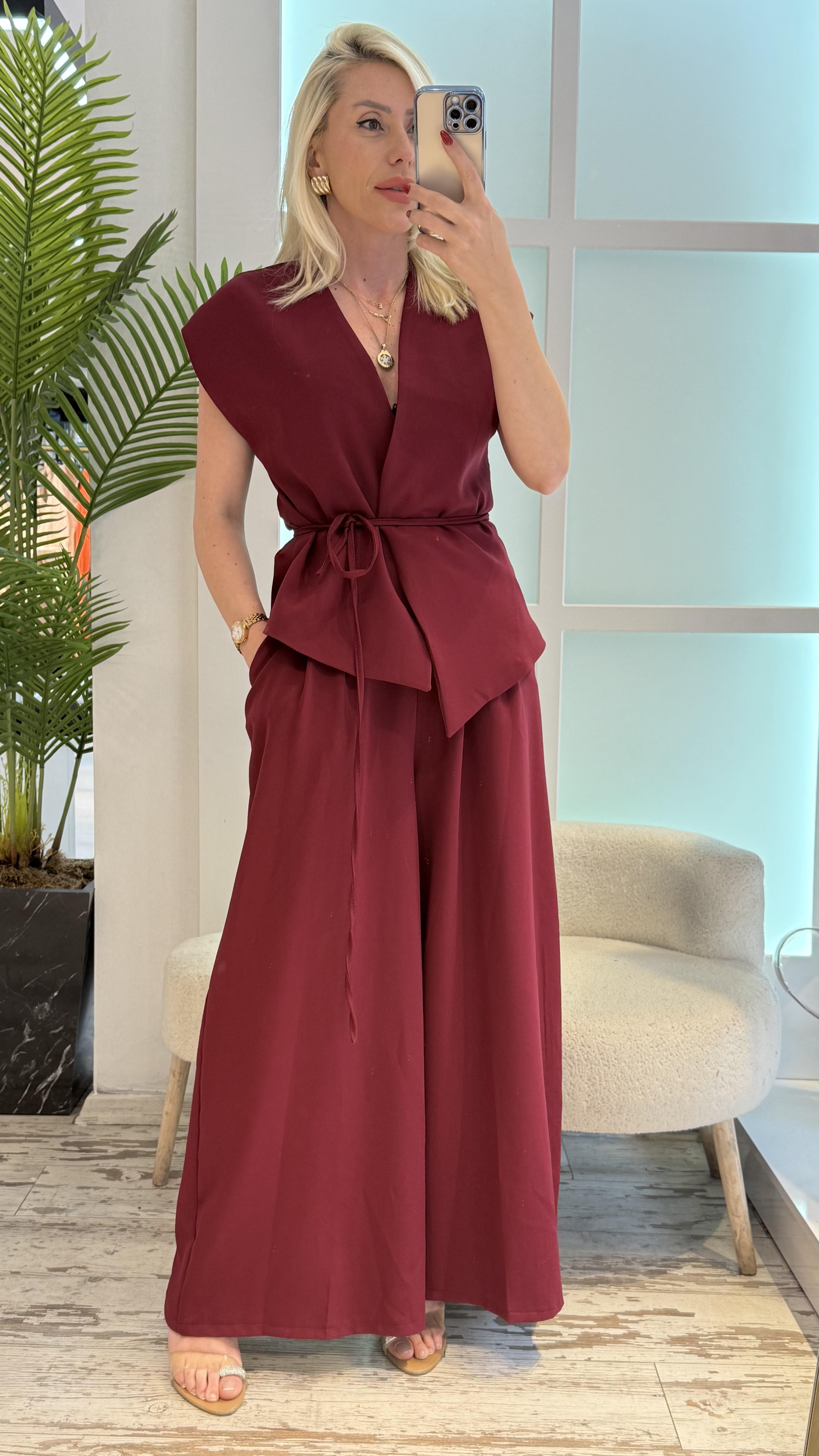 RASA BORDO YELEKLİ TAKIM