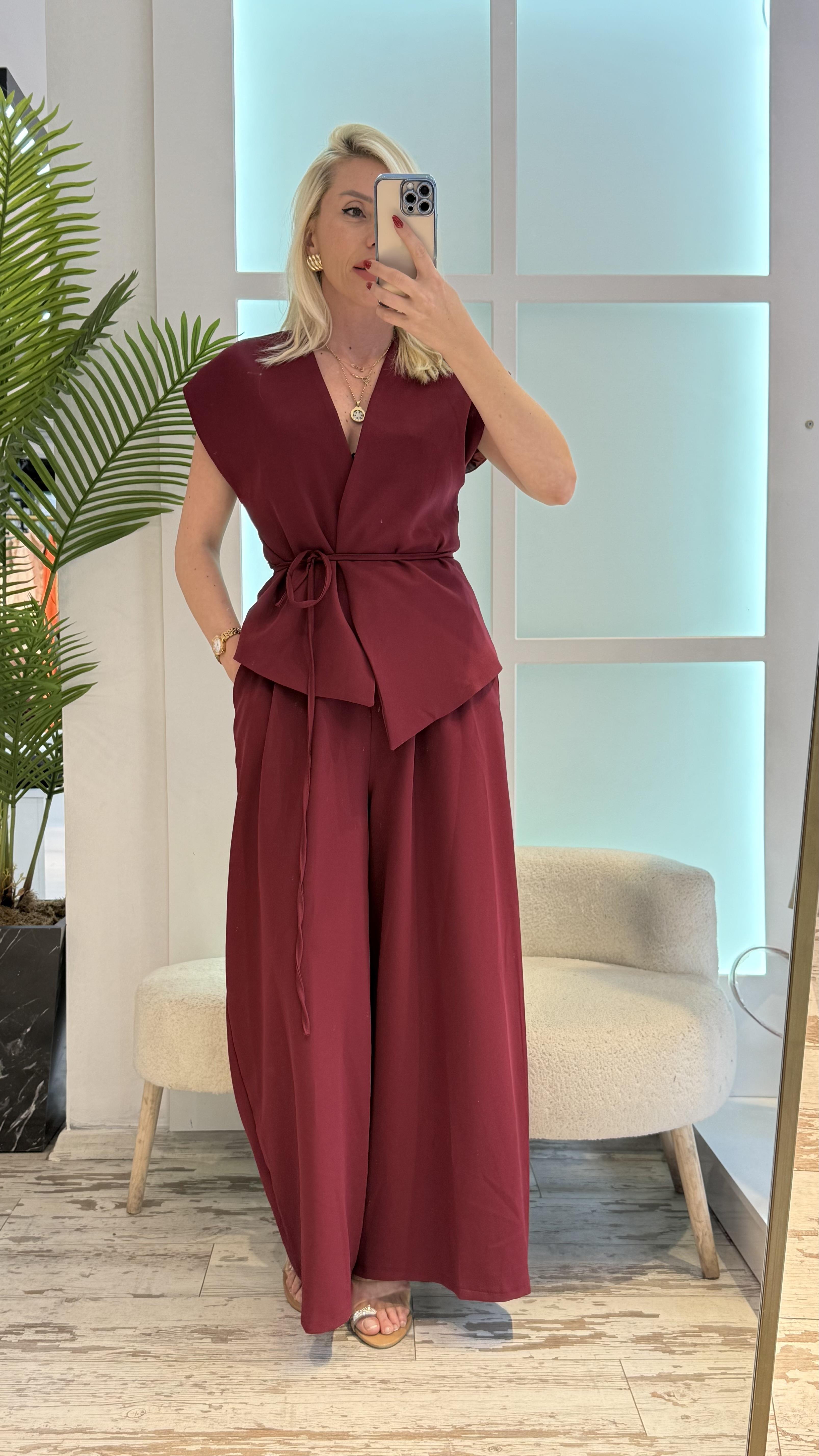 RASA BORDO YELEKLİ TAKIM