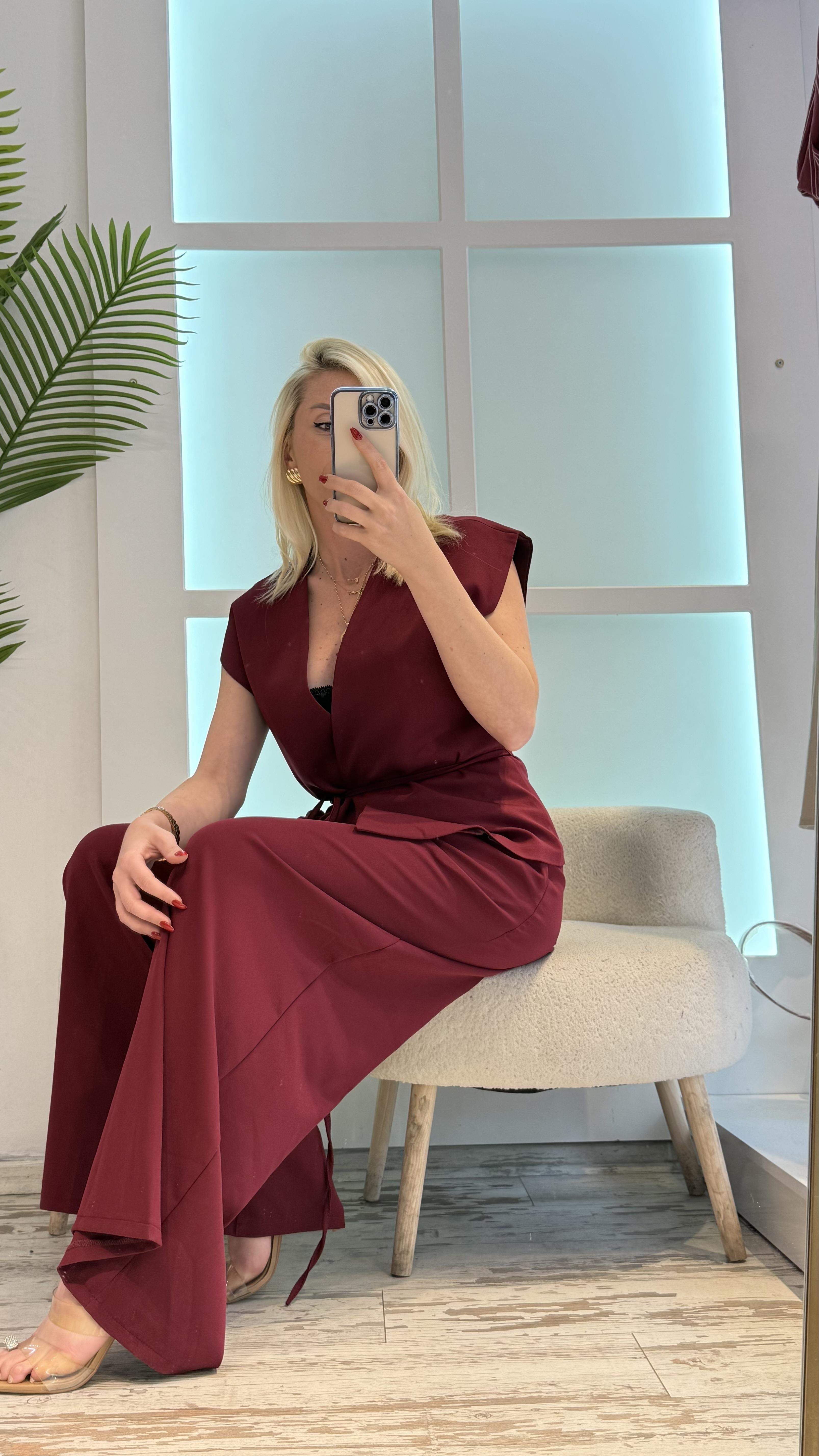 RASA BORDO YELEKLİ TAKIM