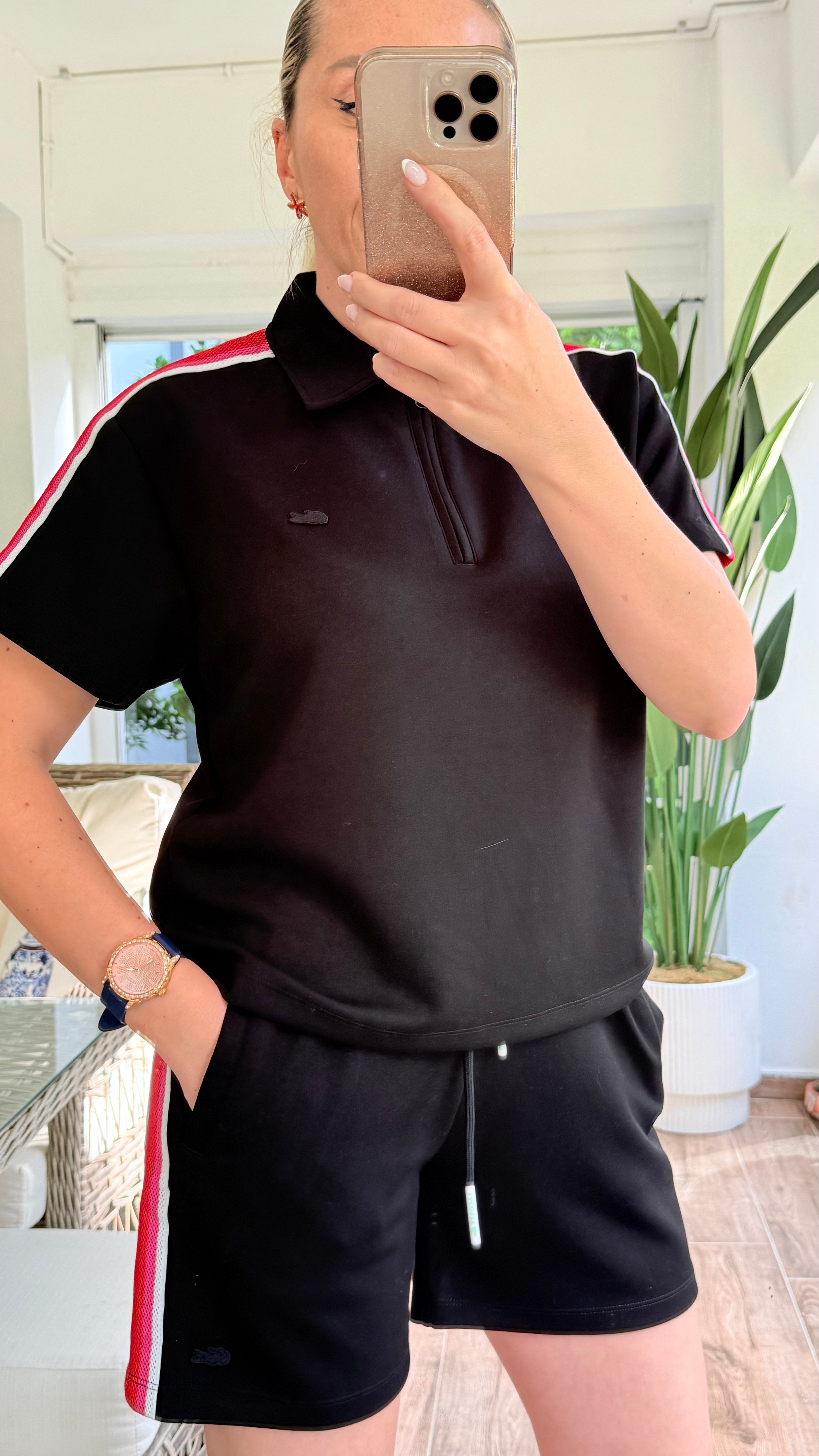 RELMİS SİYAH ŞORTLU TAKIM 