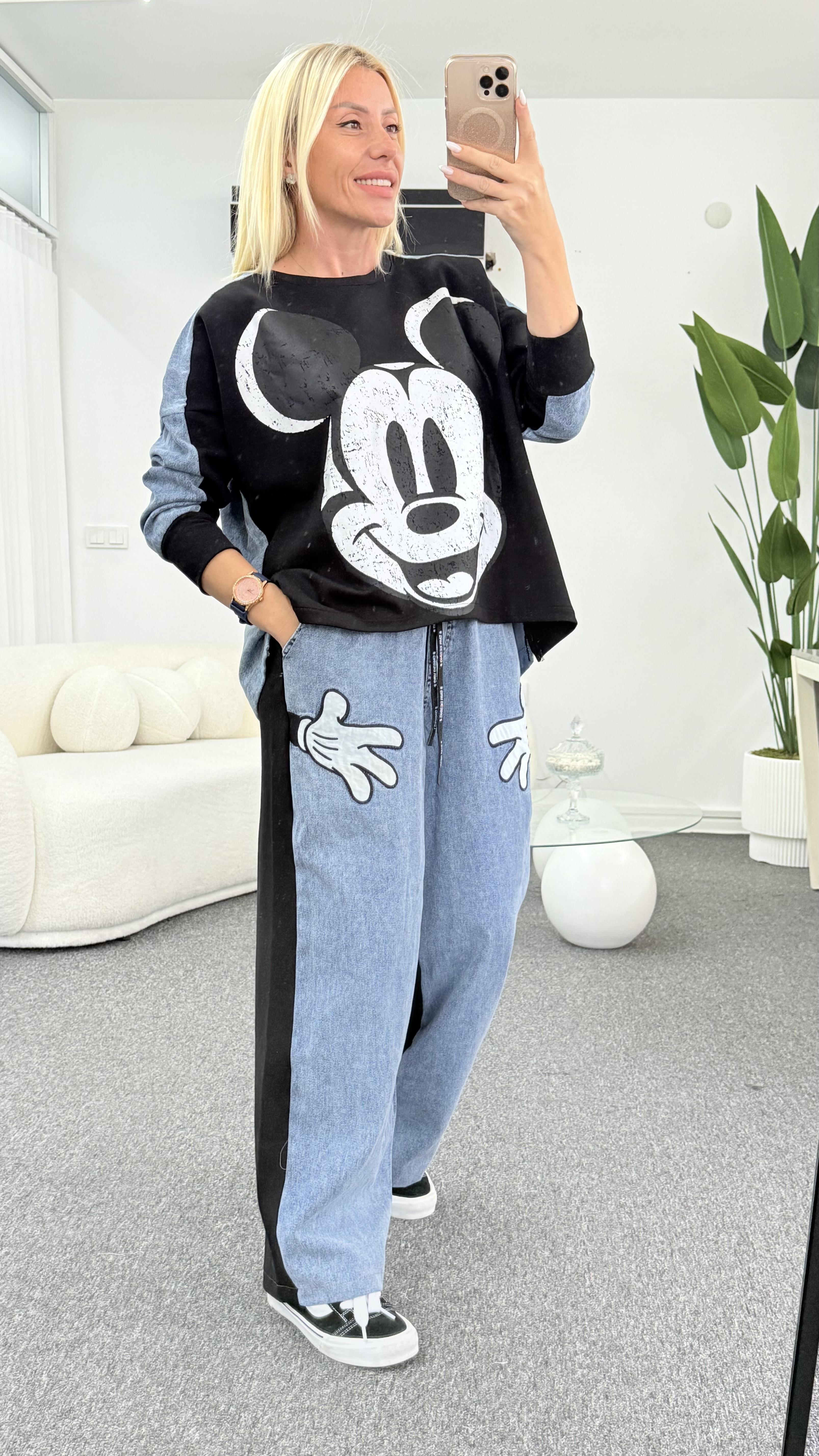 ROMANA MICKEY MAUSE SİYAH TAKIM