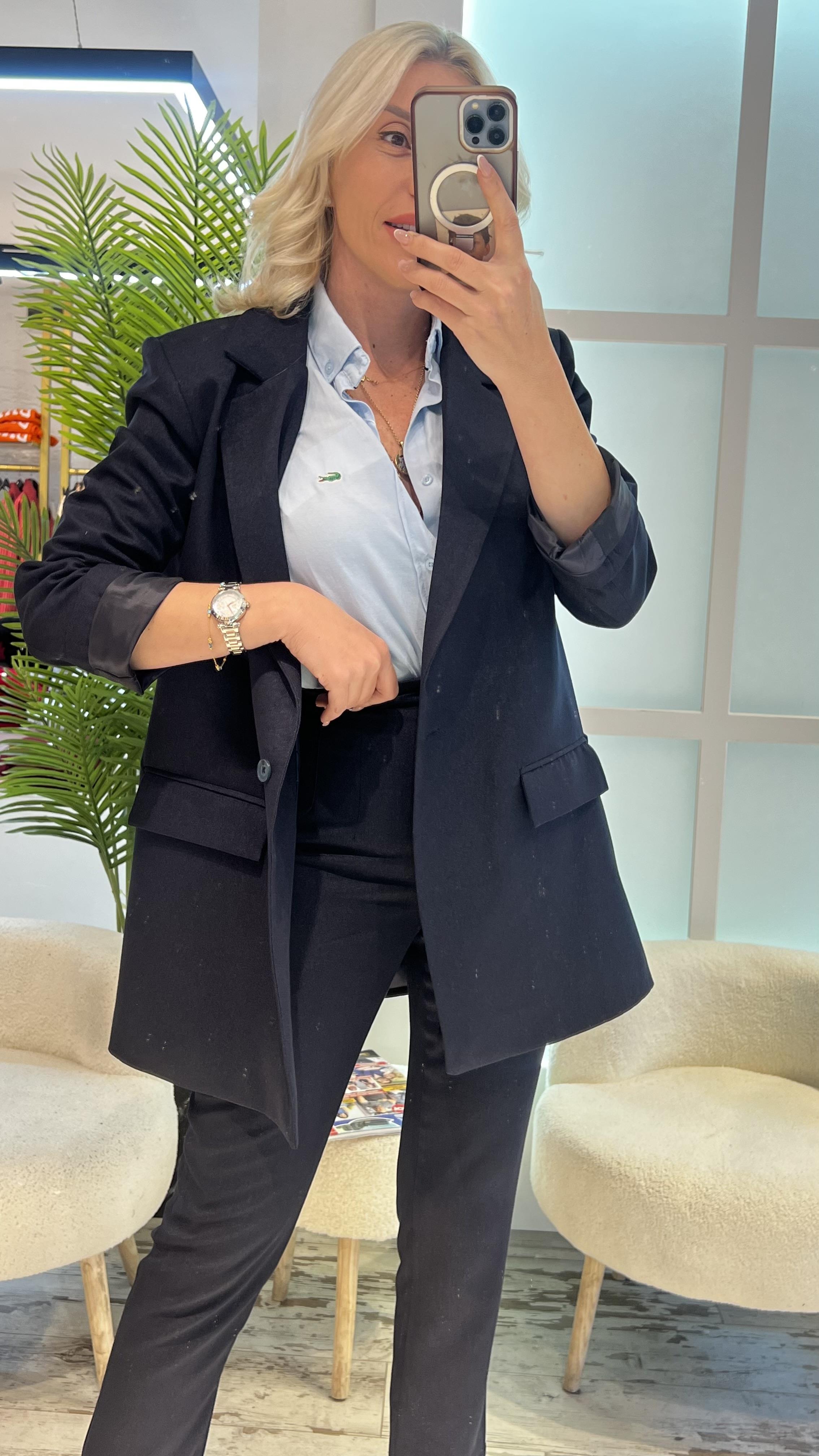ROS LACİVERT BLAZER CEKET