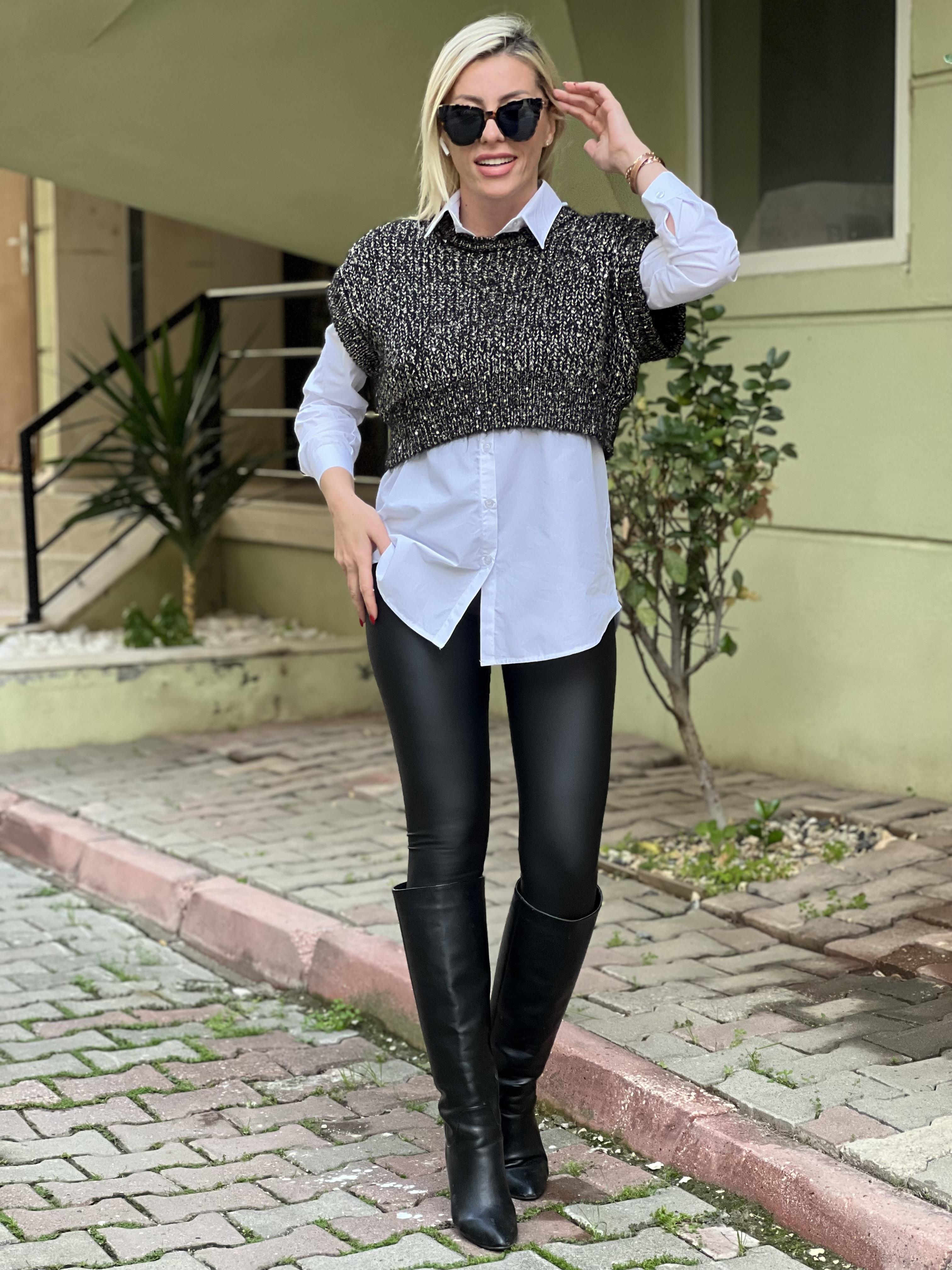 SİMLİ GÖMLEKLİ SÜVETER