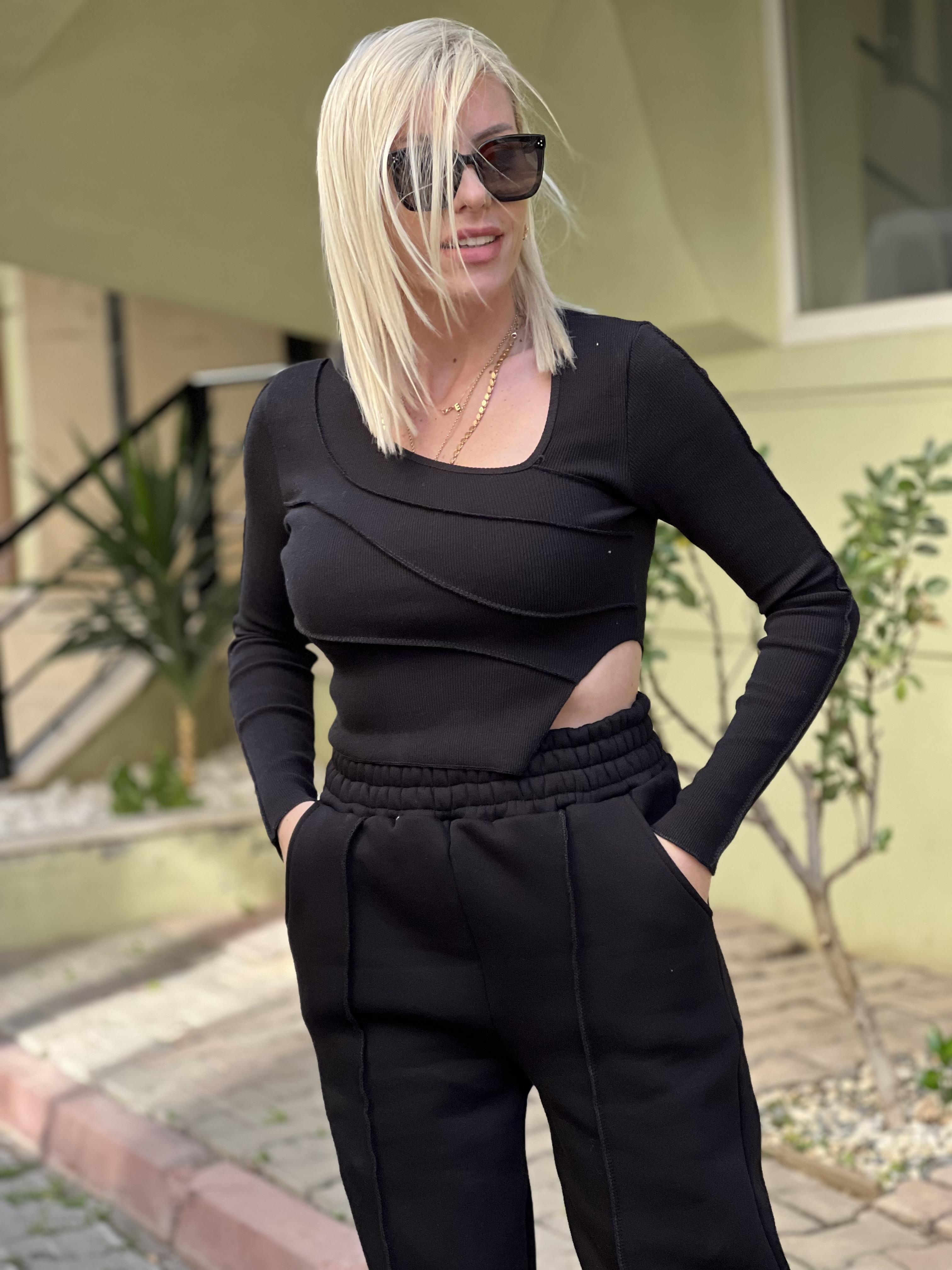 SİYAH FİTİLLİ CROP