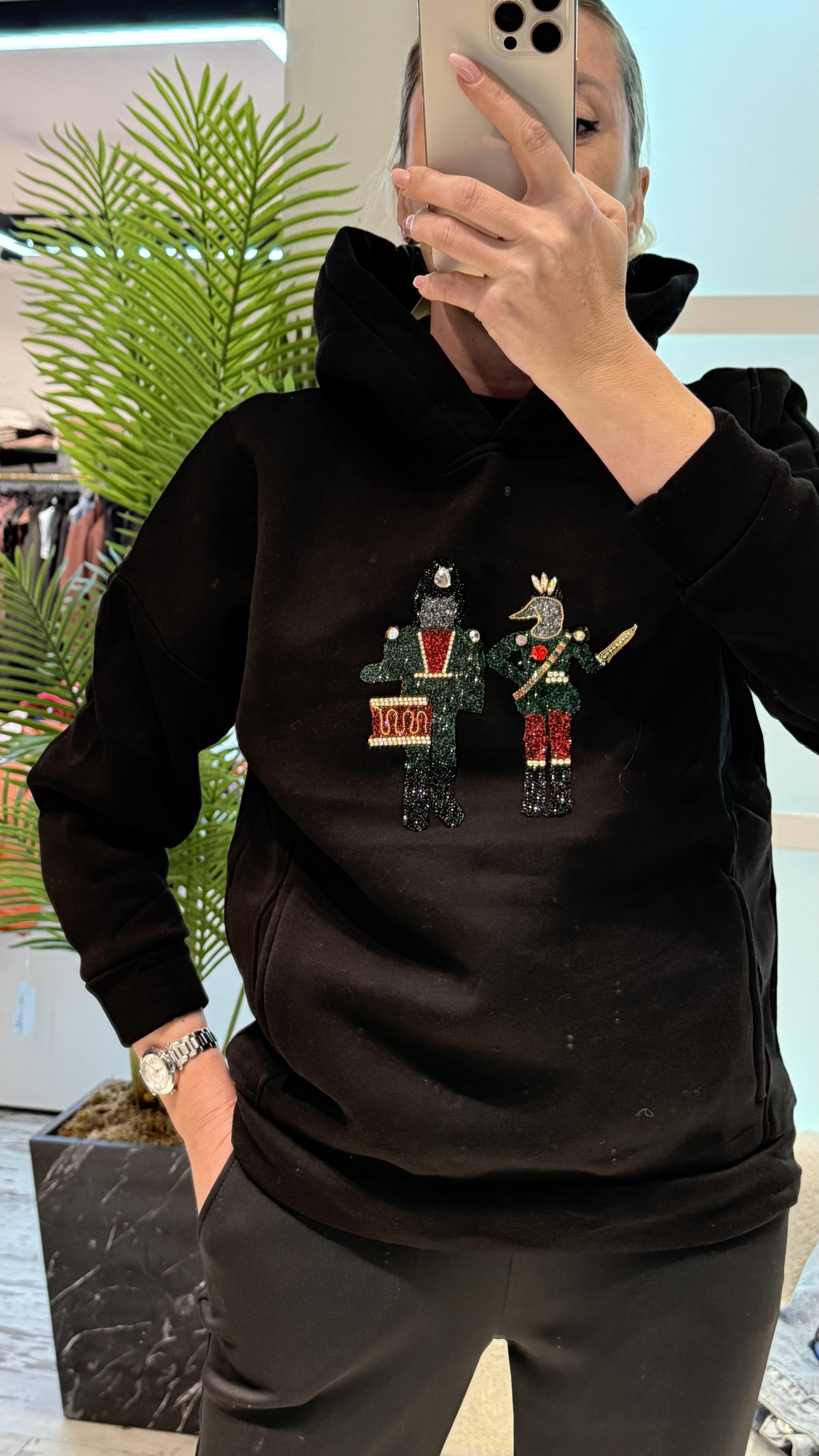 SİYAH KAPŞONLU SWEAT