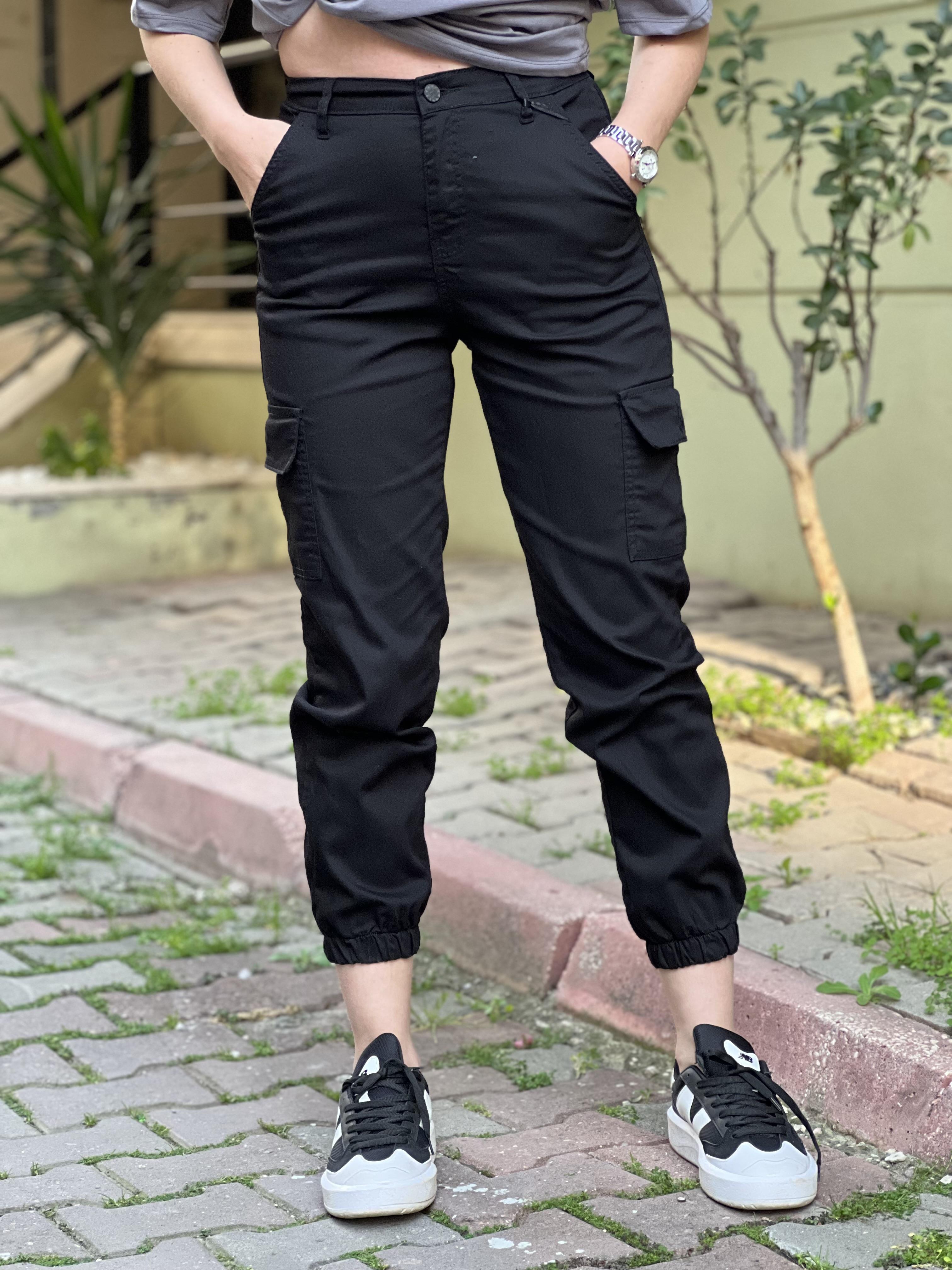 SİYAH KARGO PANTOLON 