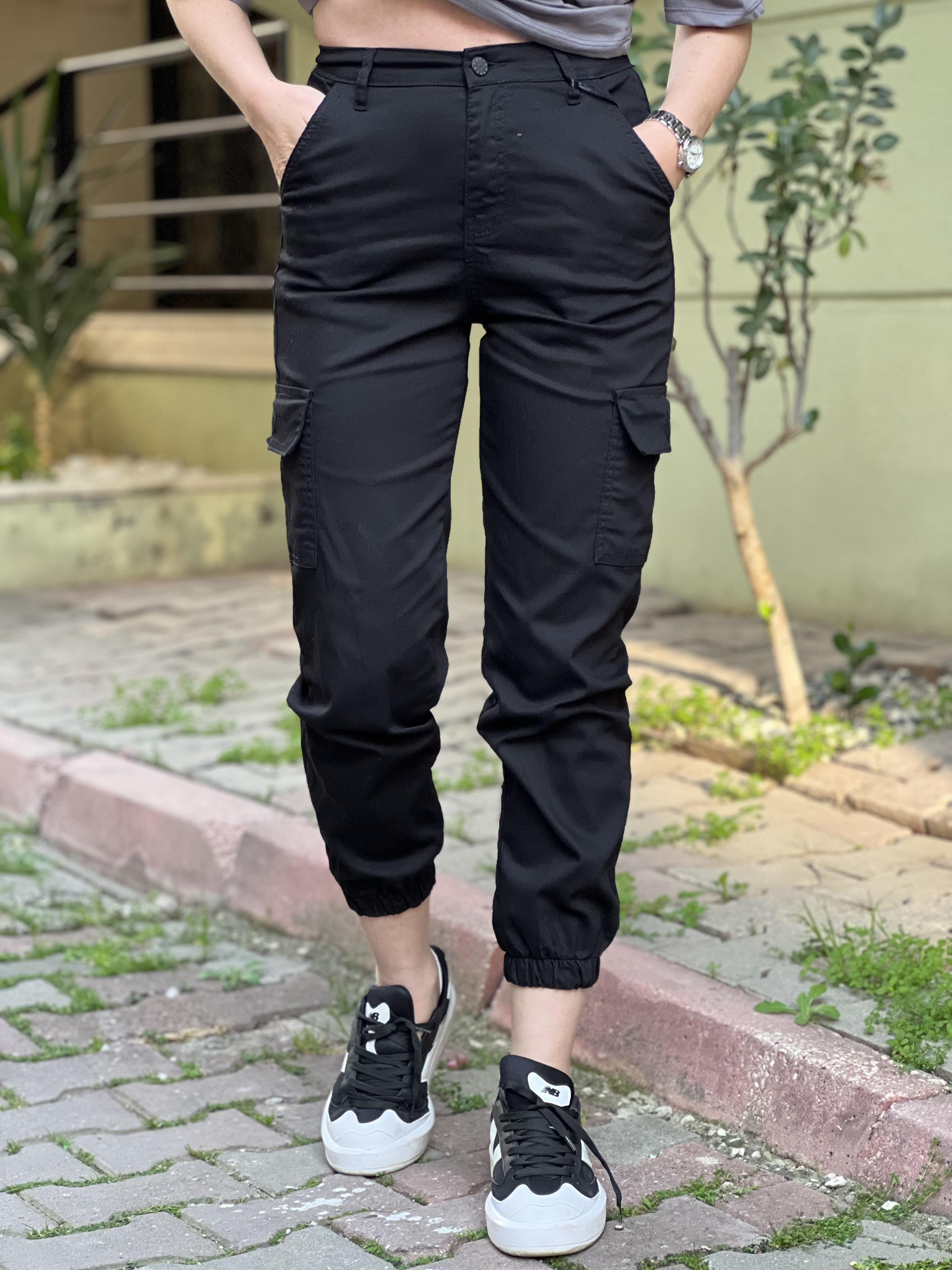 SİYAH KARGO PANTOLON 