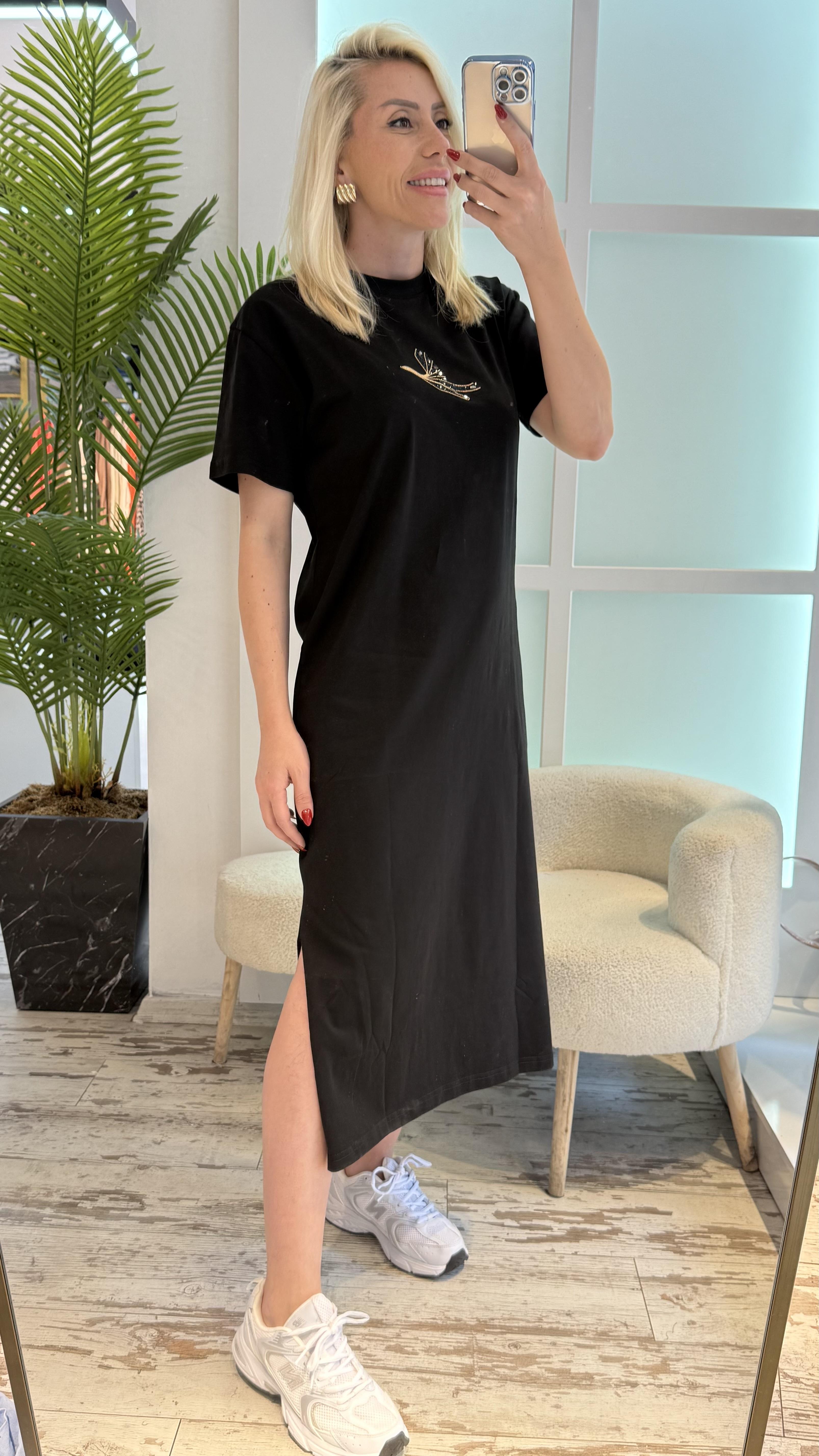 SİYAH TASARIM ELBİSE