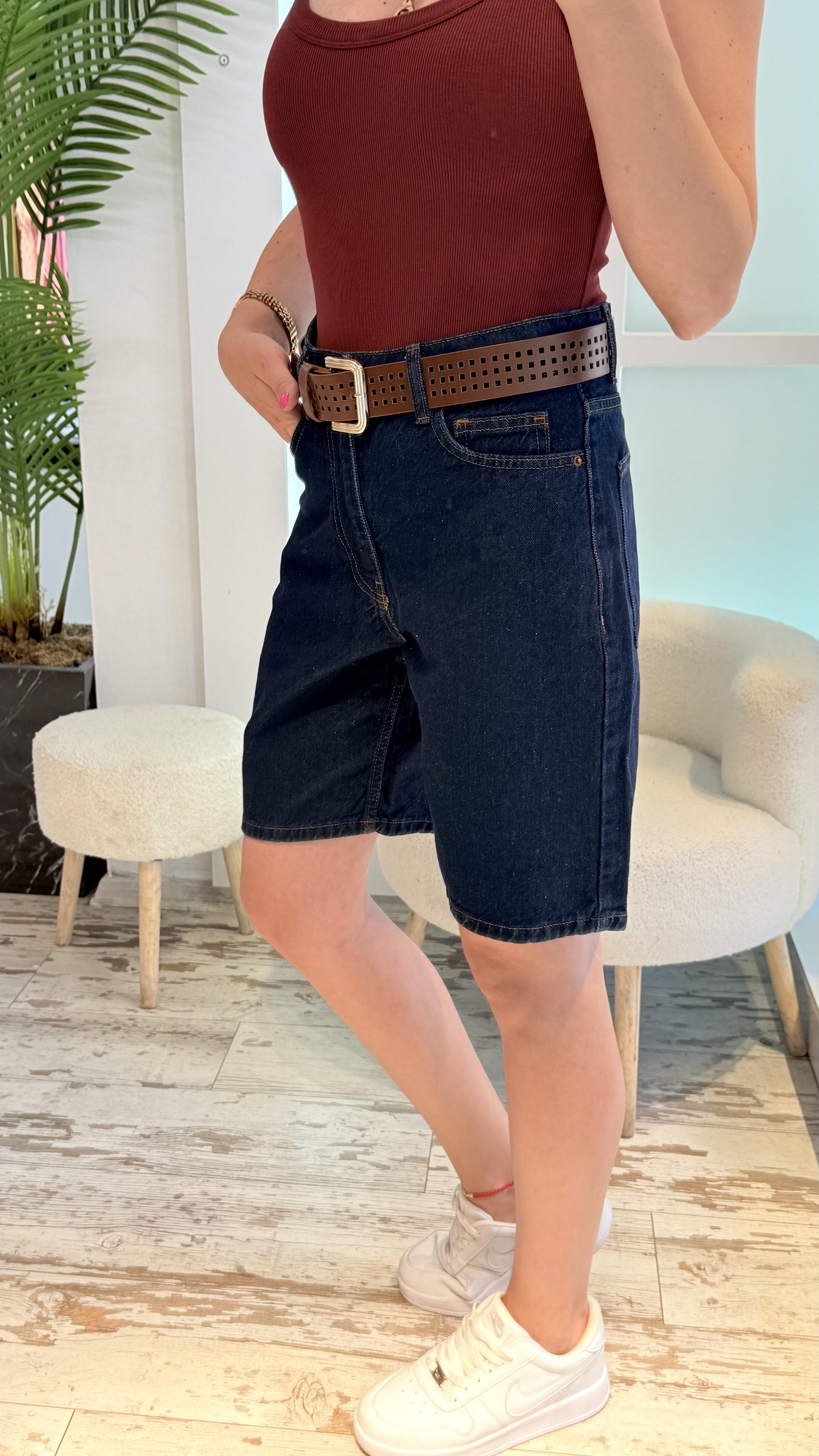 SOGNO KOYU KOT ŞORT