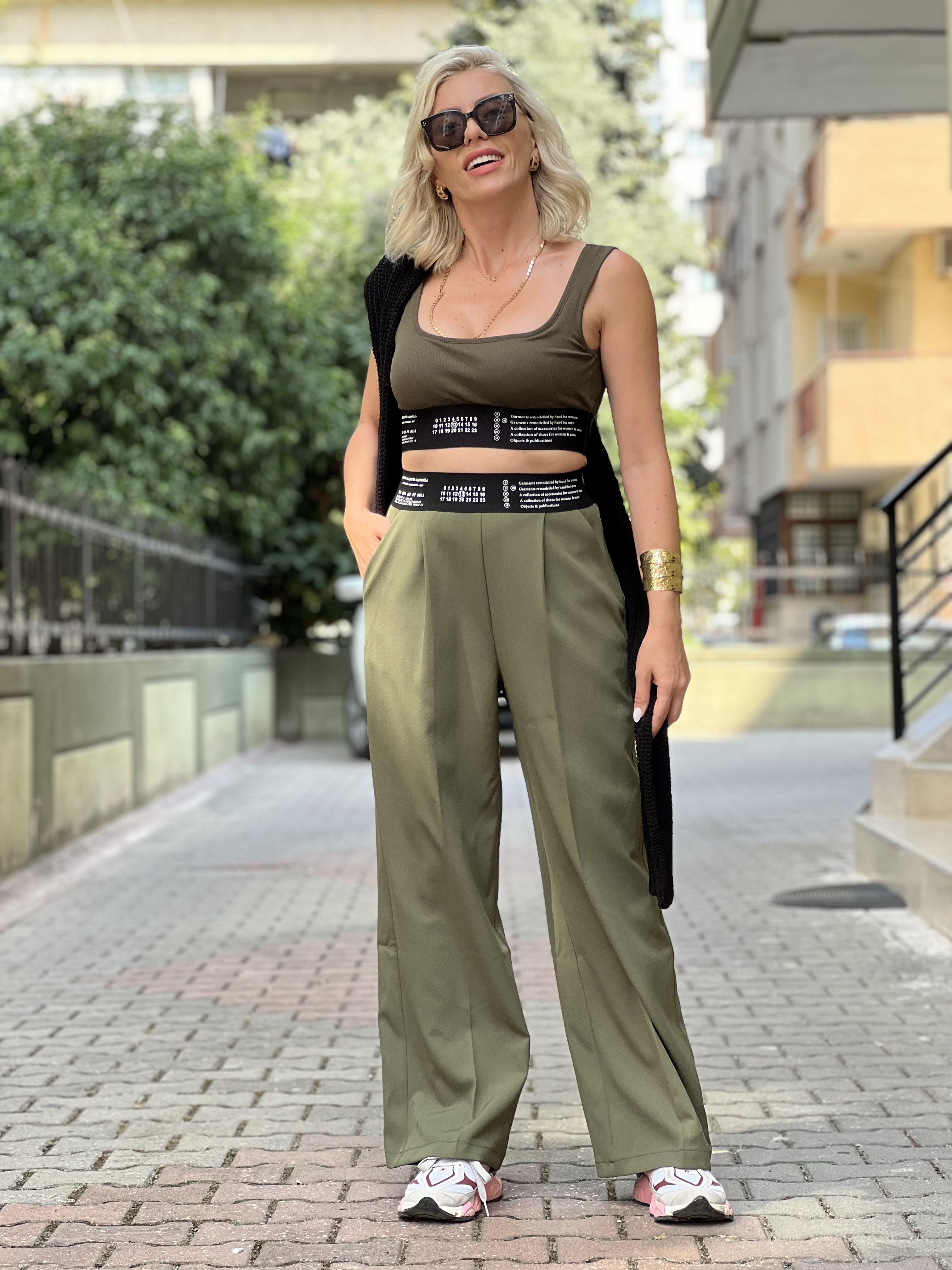 SOLİTUDE ASKERİ YEŞİL CROP TAKIM