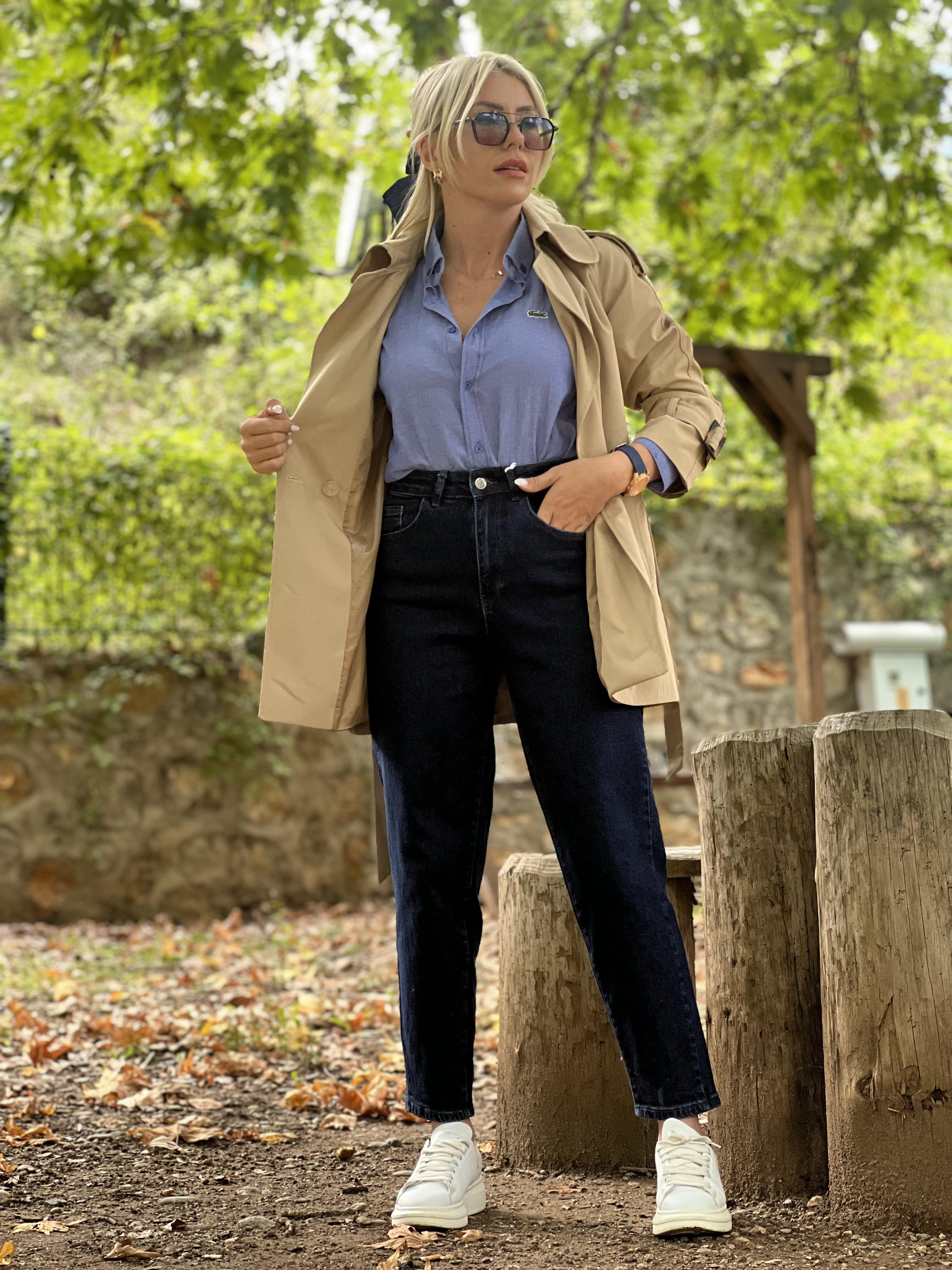 STAR LACİVERT MOM JEAN