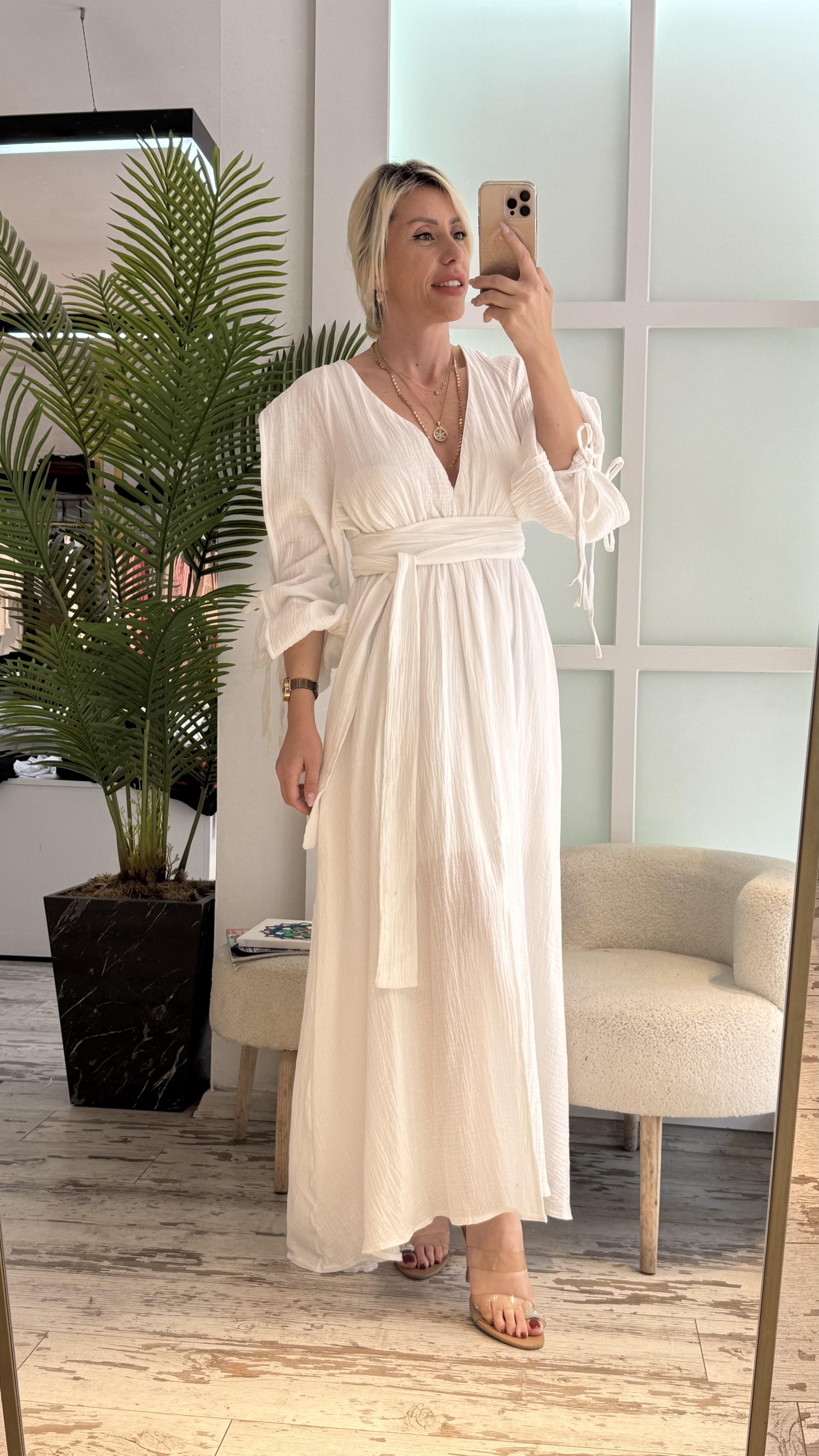 VANESSA HELEN BEYAZ ELBİSE