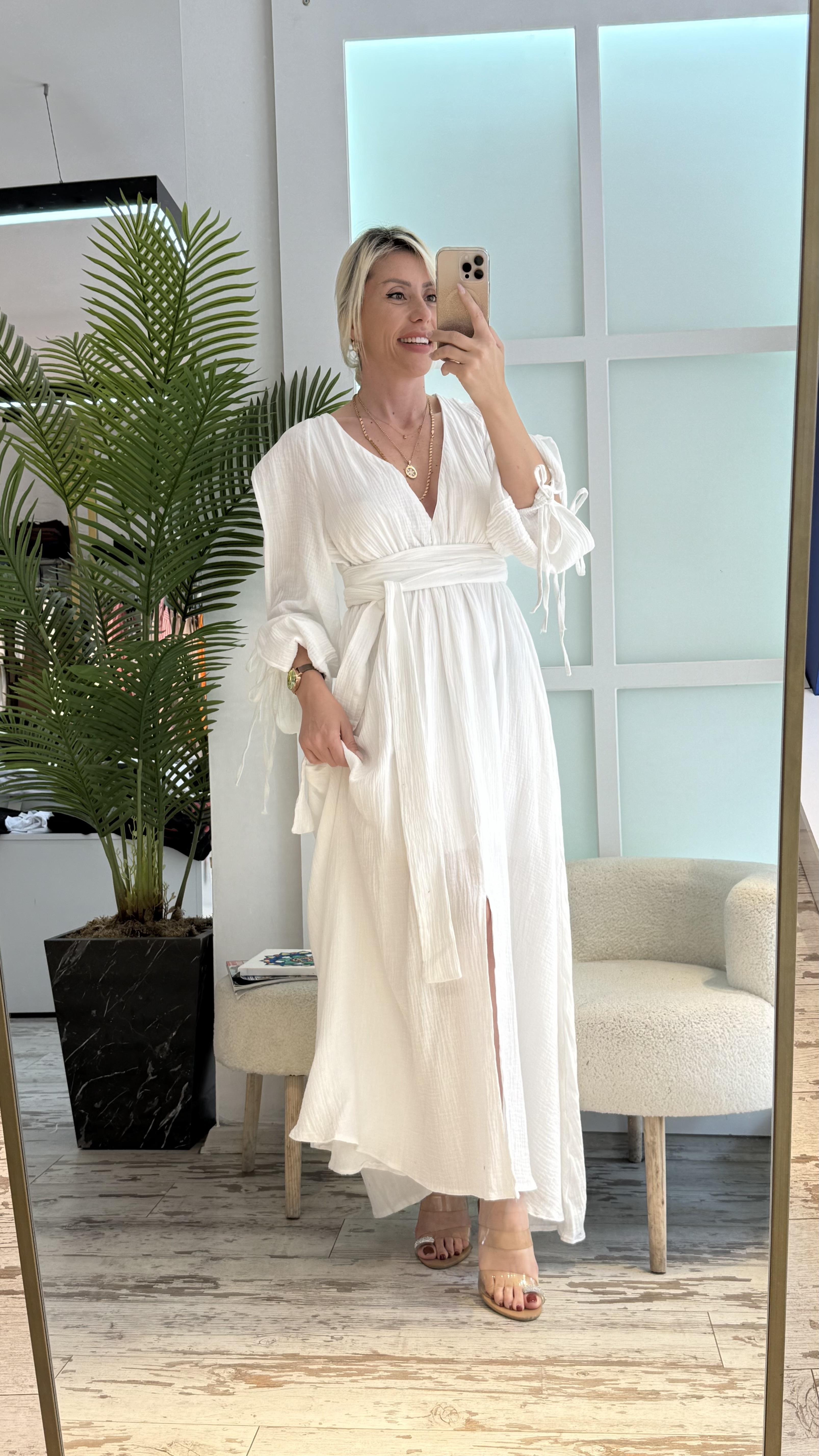 VANESSA HELEN BEYAZ ELBİSE