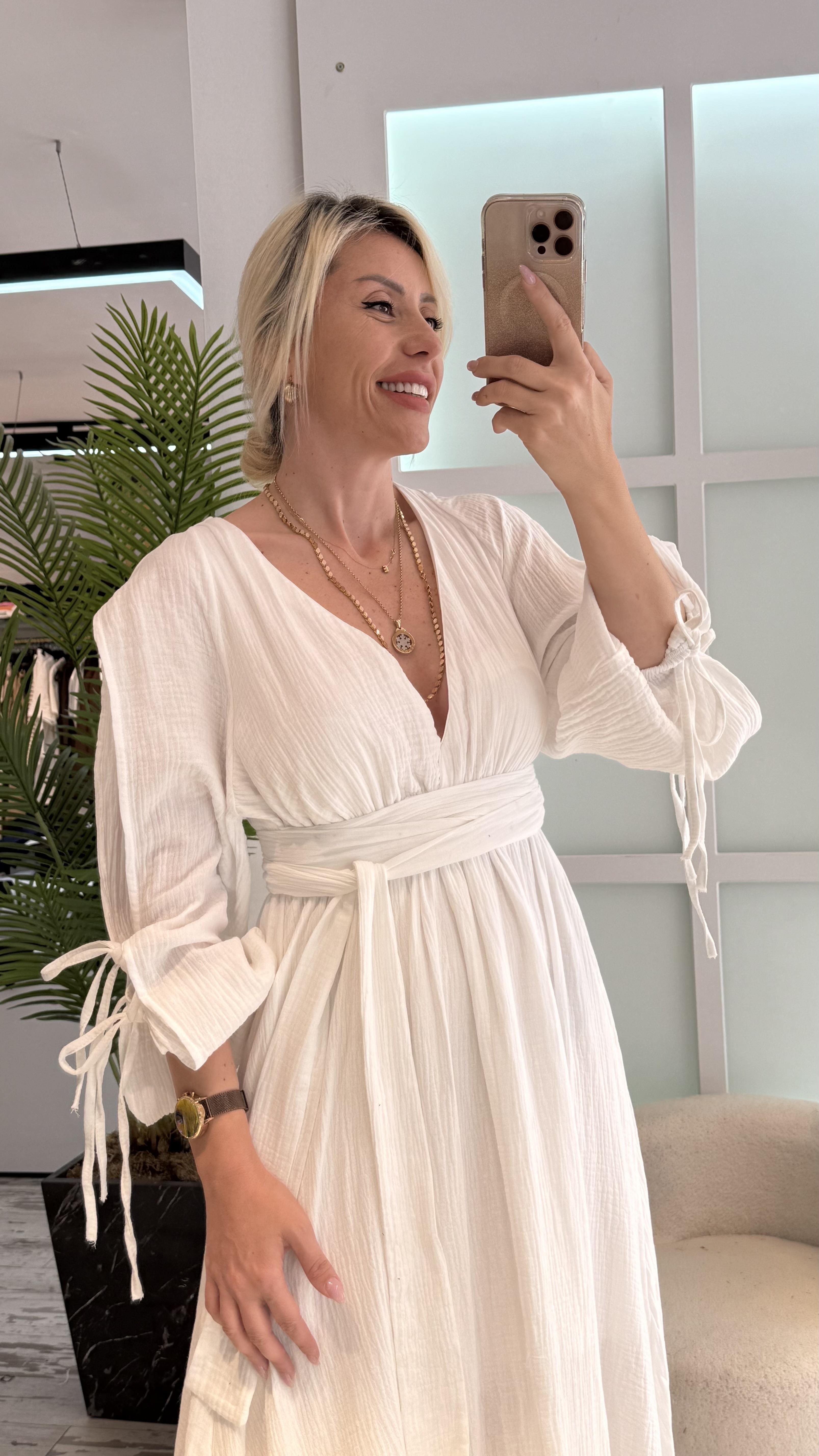 VANESSA HELEN BEYAZ ELBİSE