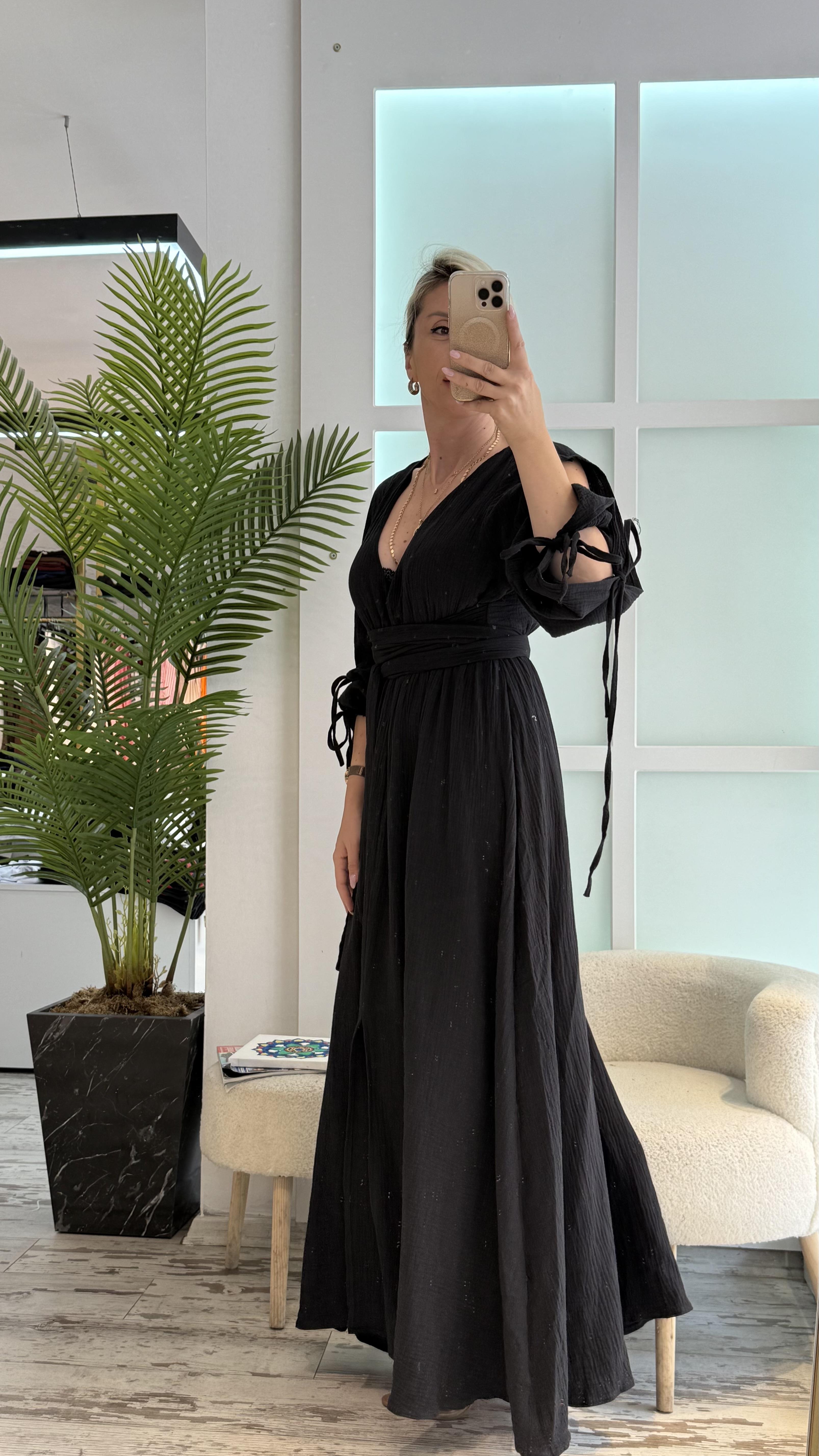 VANESSA HELEN SİYAH ELBİSE 