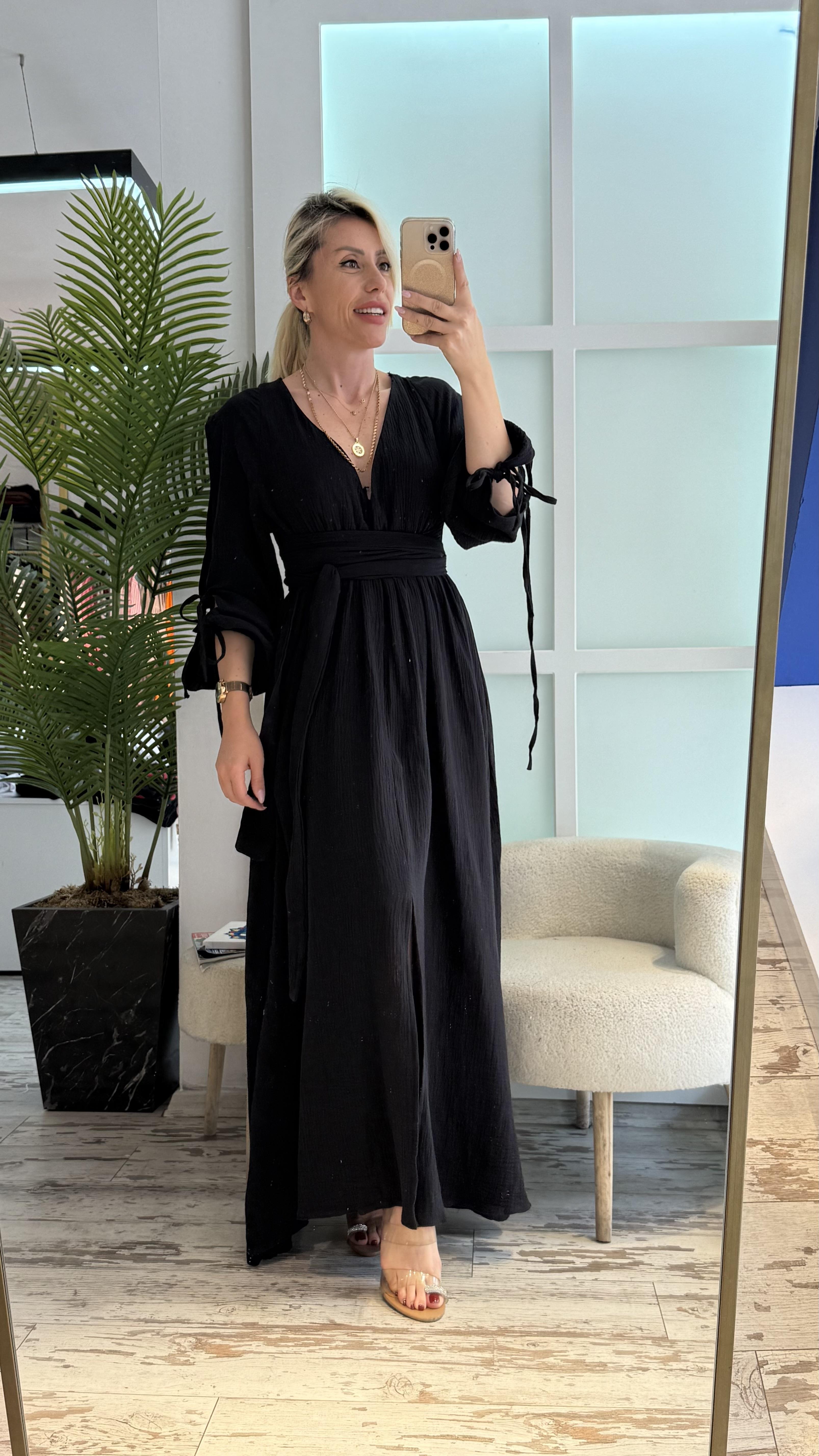 VANESSA HELEN SİYAH ELBİSE 