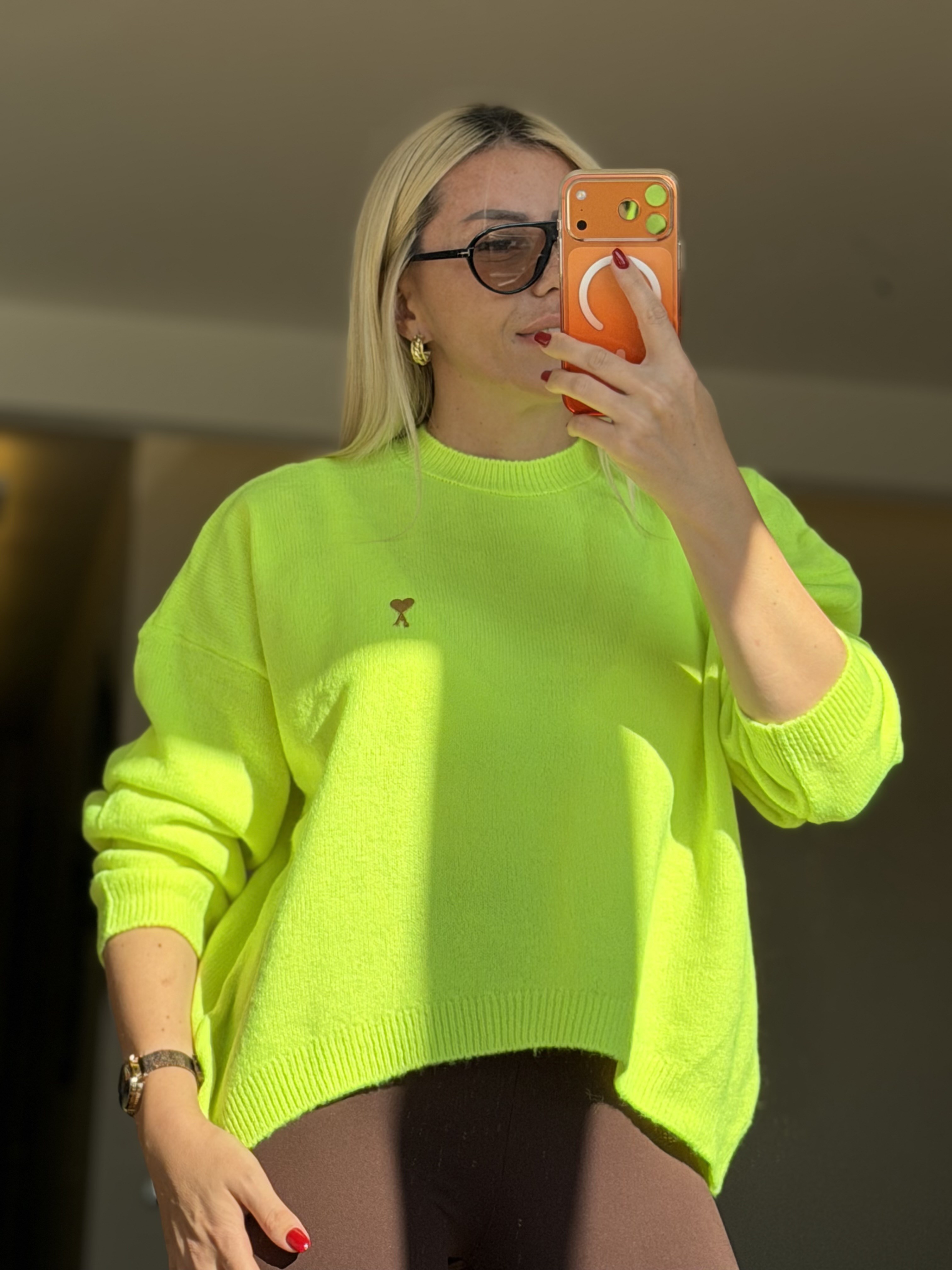 VİEN NEON YEŞİL KAZAK