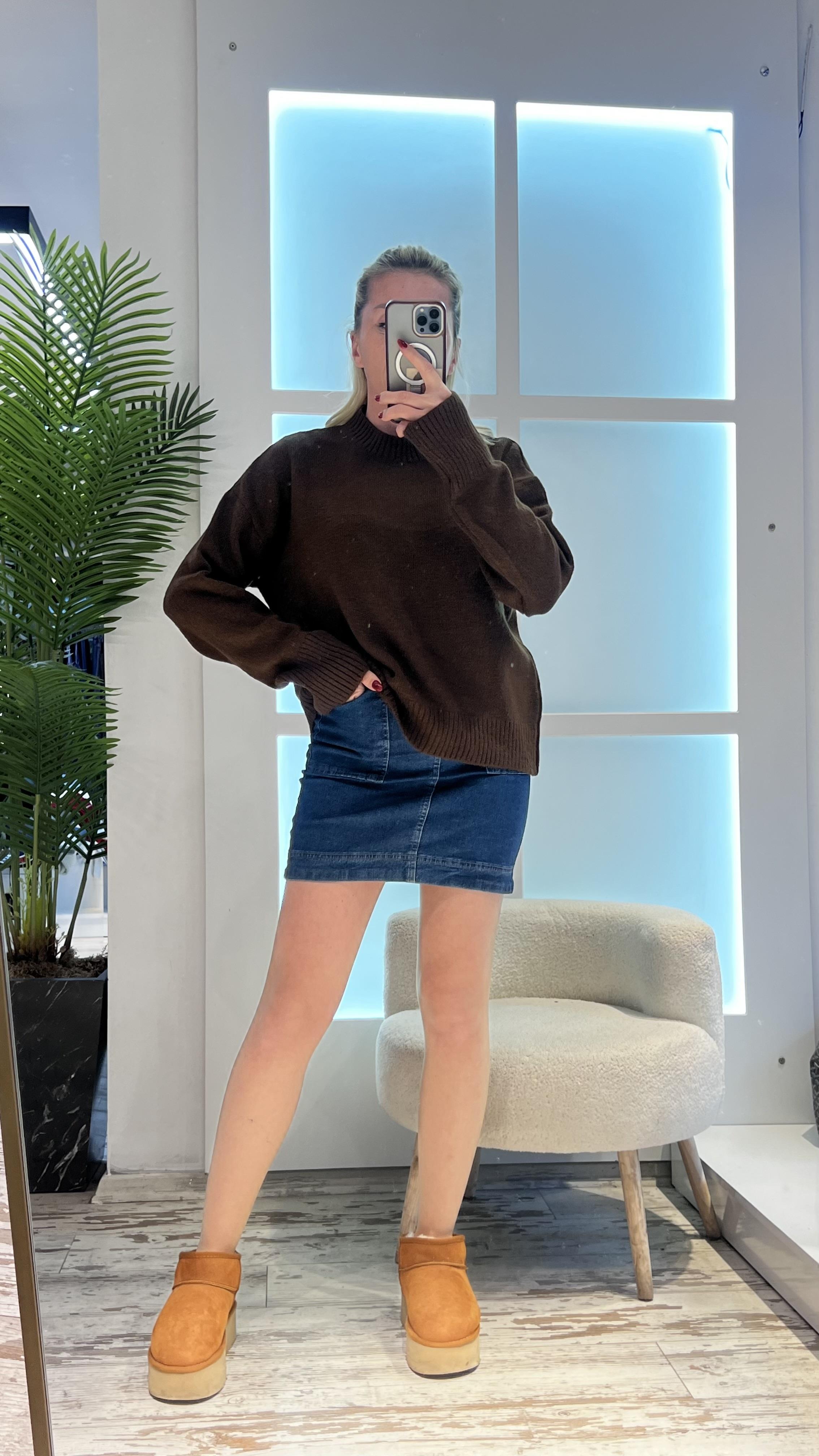 WALLEY KAHVE RENGİ KAZAK