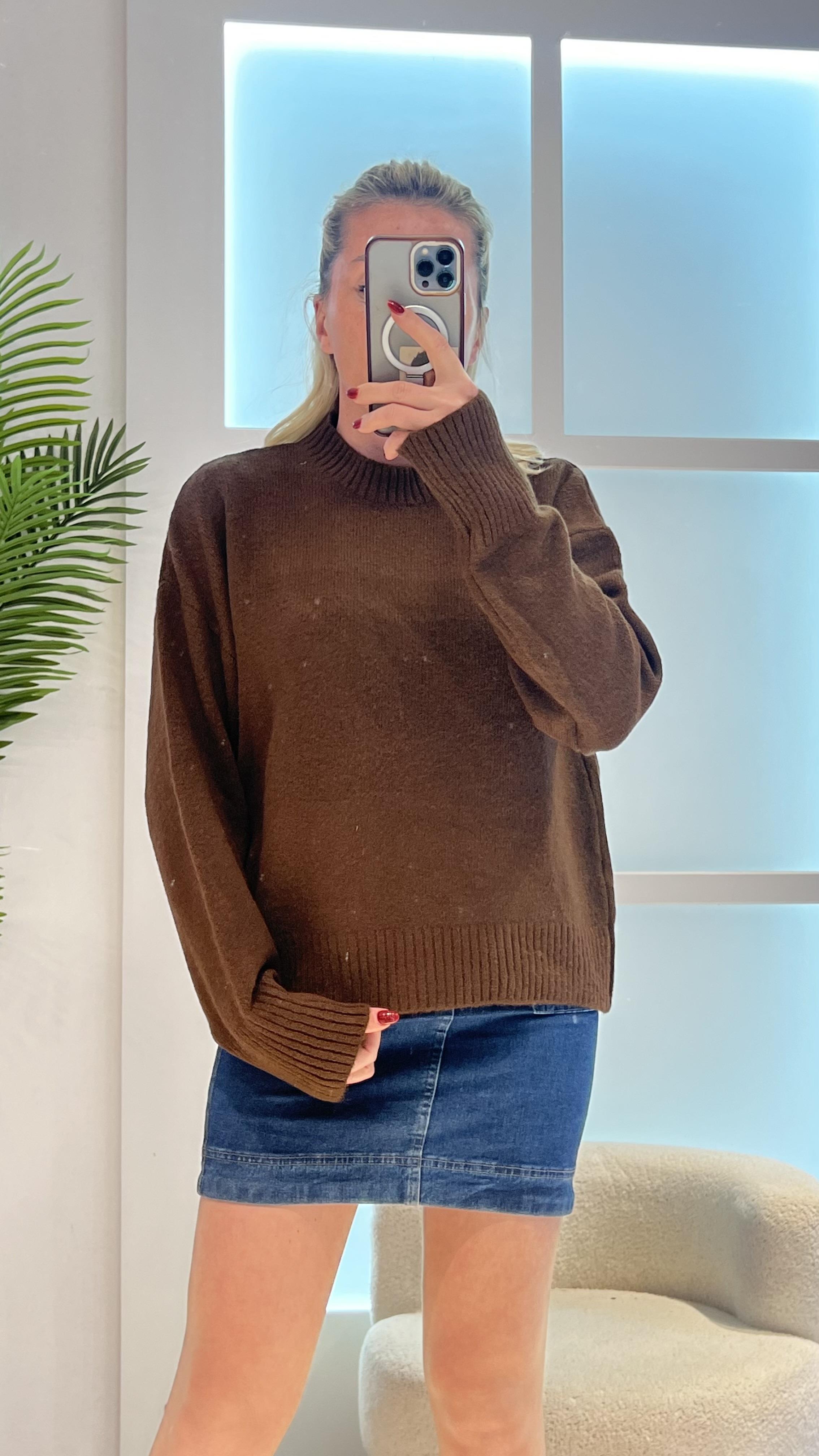 WALLEY KAHVE RENGİ KAZAK