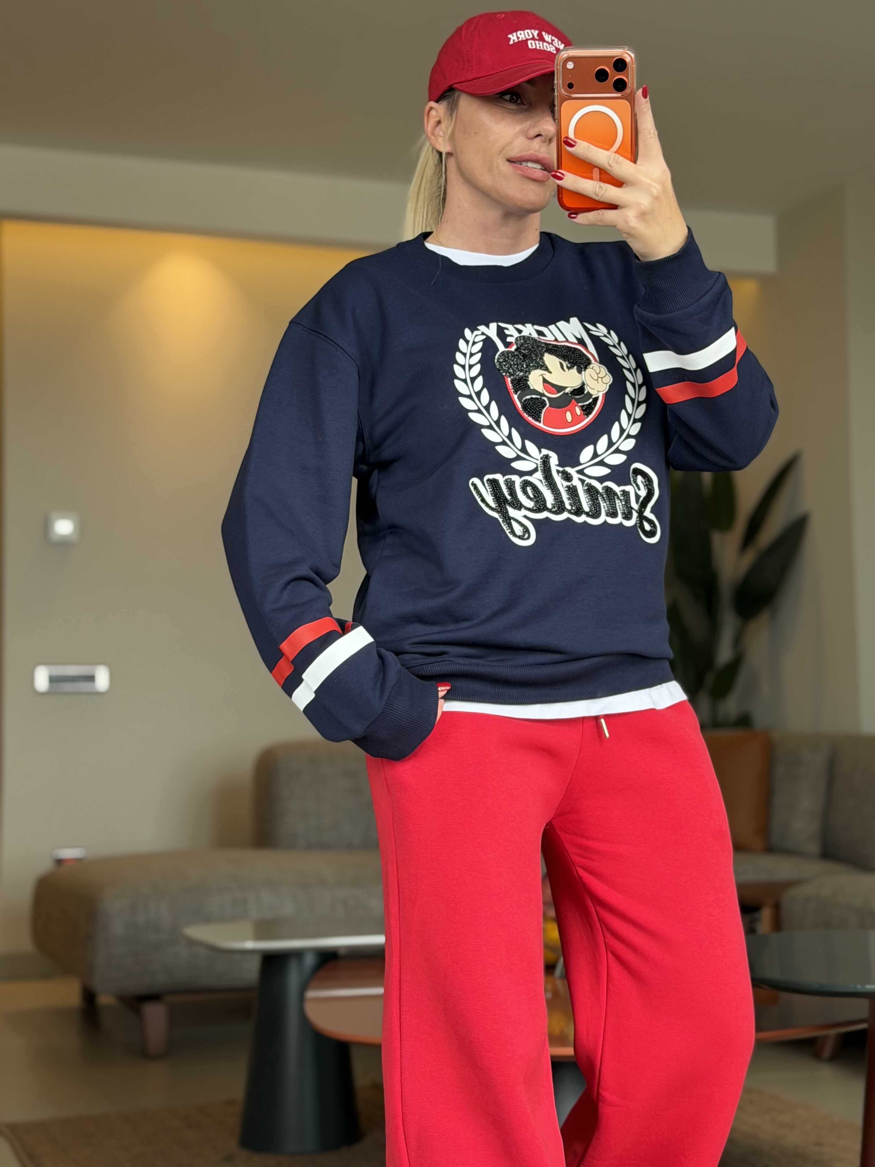 WERİS MİCKEY LACİVERT SWEATSHIRT 