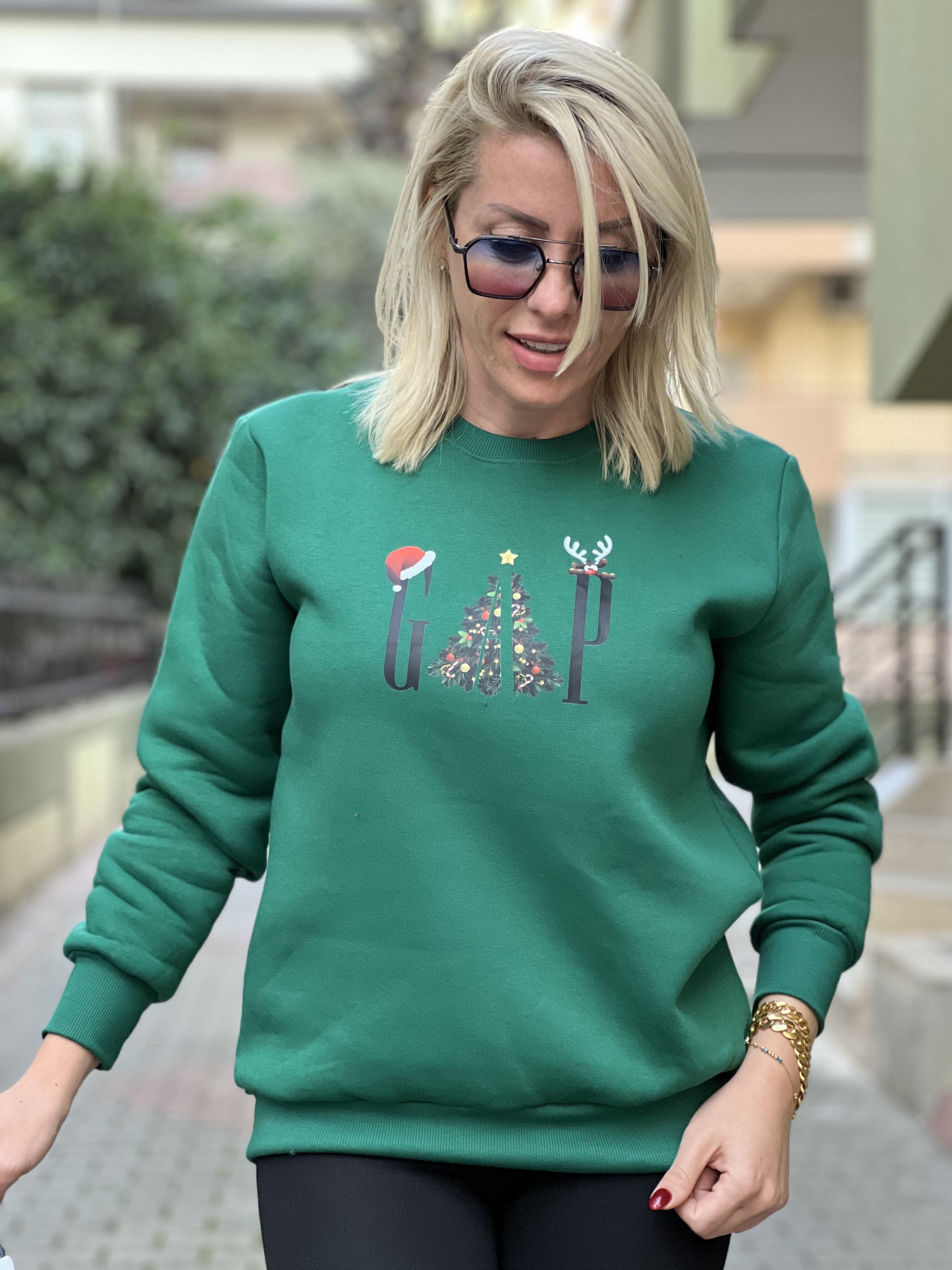 WINE GAP NOEL YEŞİL SWEATSHIRT