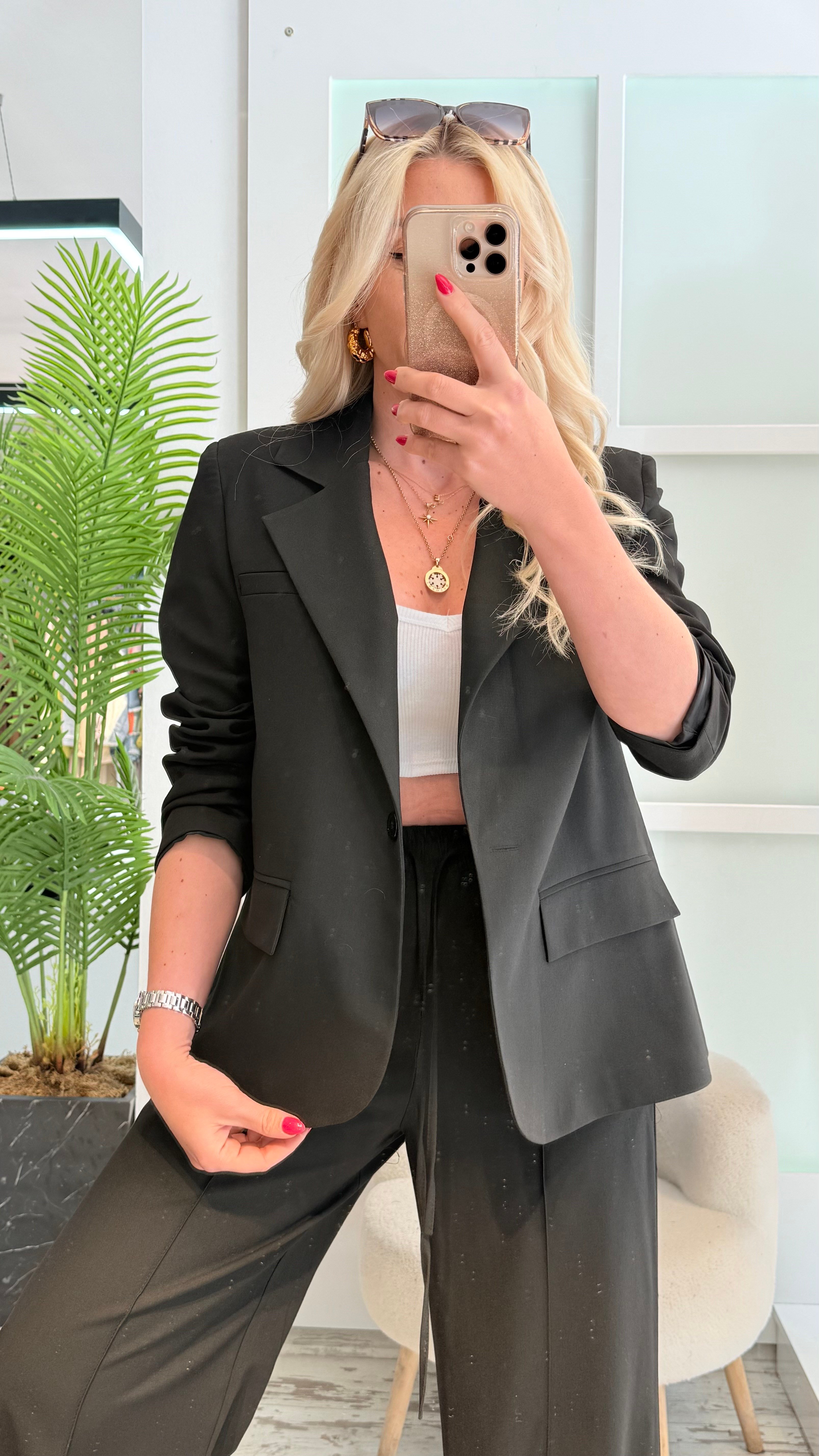 WONESSE SİYAH BLAZER TAKIM