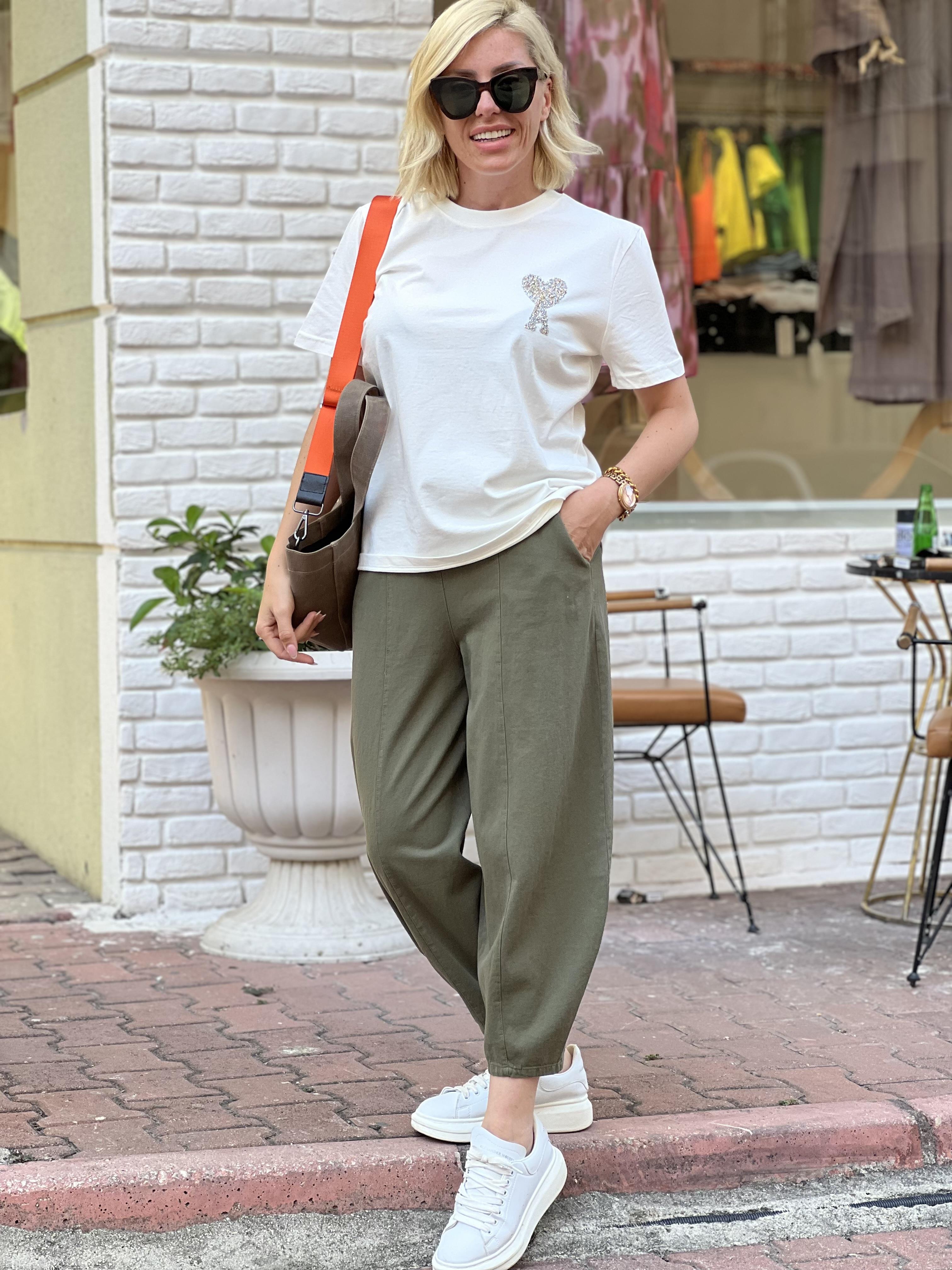 KOID YEŞİL ŞALVAR PANTOLON