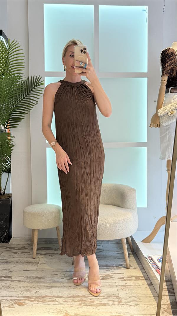 ADELLA KAHVERENGİ ELBİSE