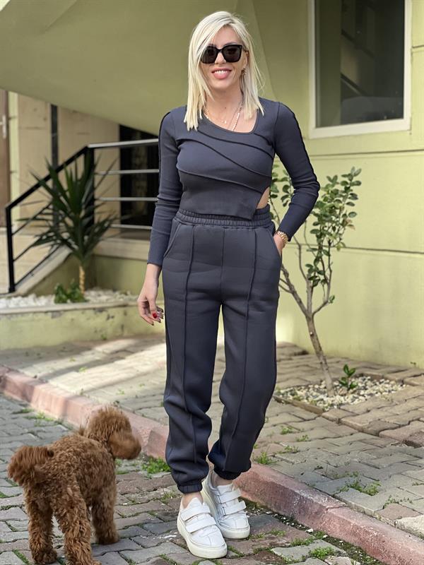 ANTRASİT 3 İPLİK EŞOFMAN