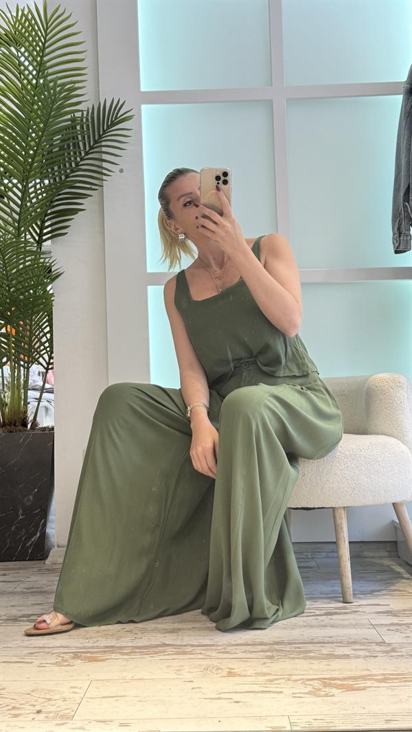 AQUA YEŞİL PANTOLONLU TAKIM