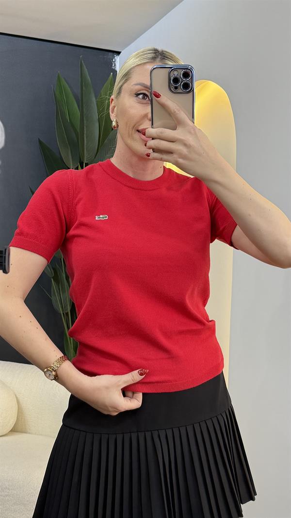 ARORA KIRMIZI YUMUŞAK DOKU TSHIRT
