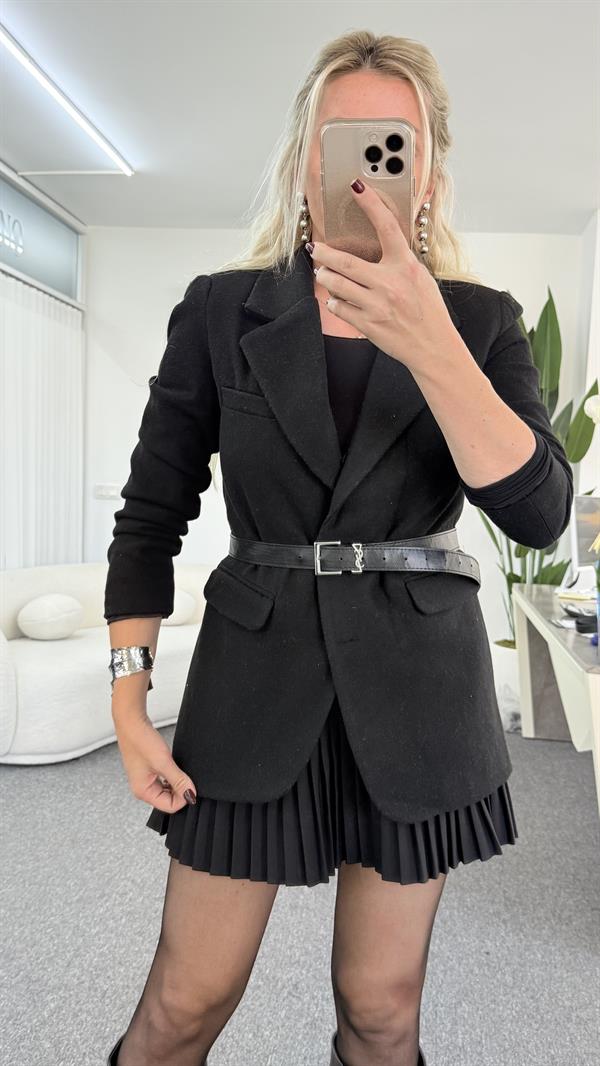 ASSEN SİYAH KAŞE CEKET 