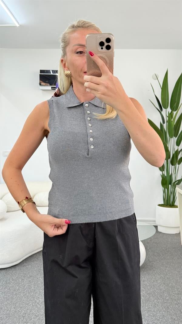 BEGONİA GRİ SÜETER