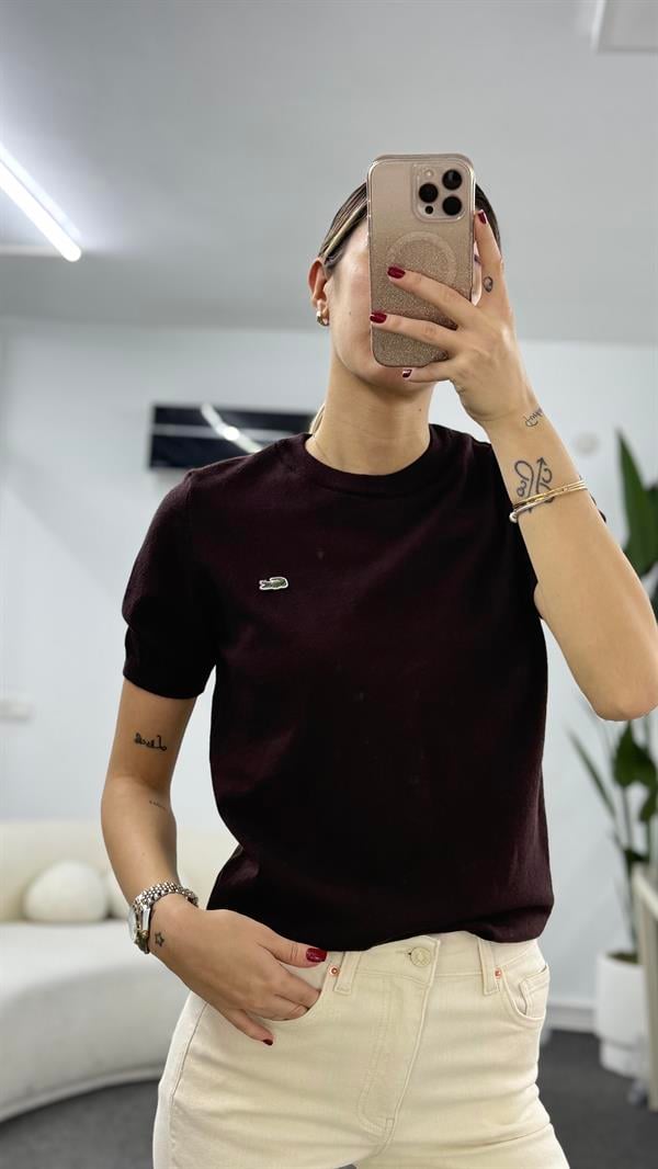 BELİS KAHVERENGİ KISA KOLLU TRİKO KAZAK