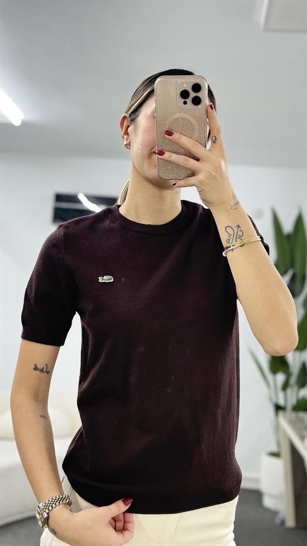 BELİS KAHVERENGİ KISA KOLLU TRİKO KAZAK