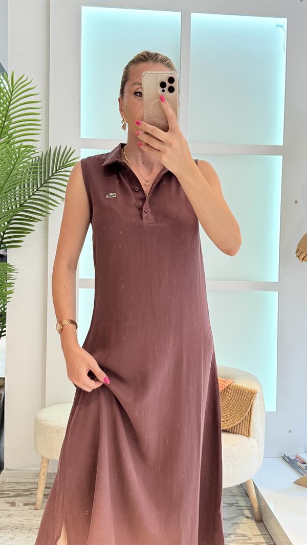 BELT TENSEL KAHVE ELBİSE